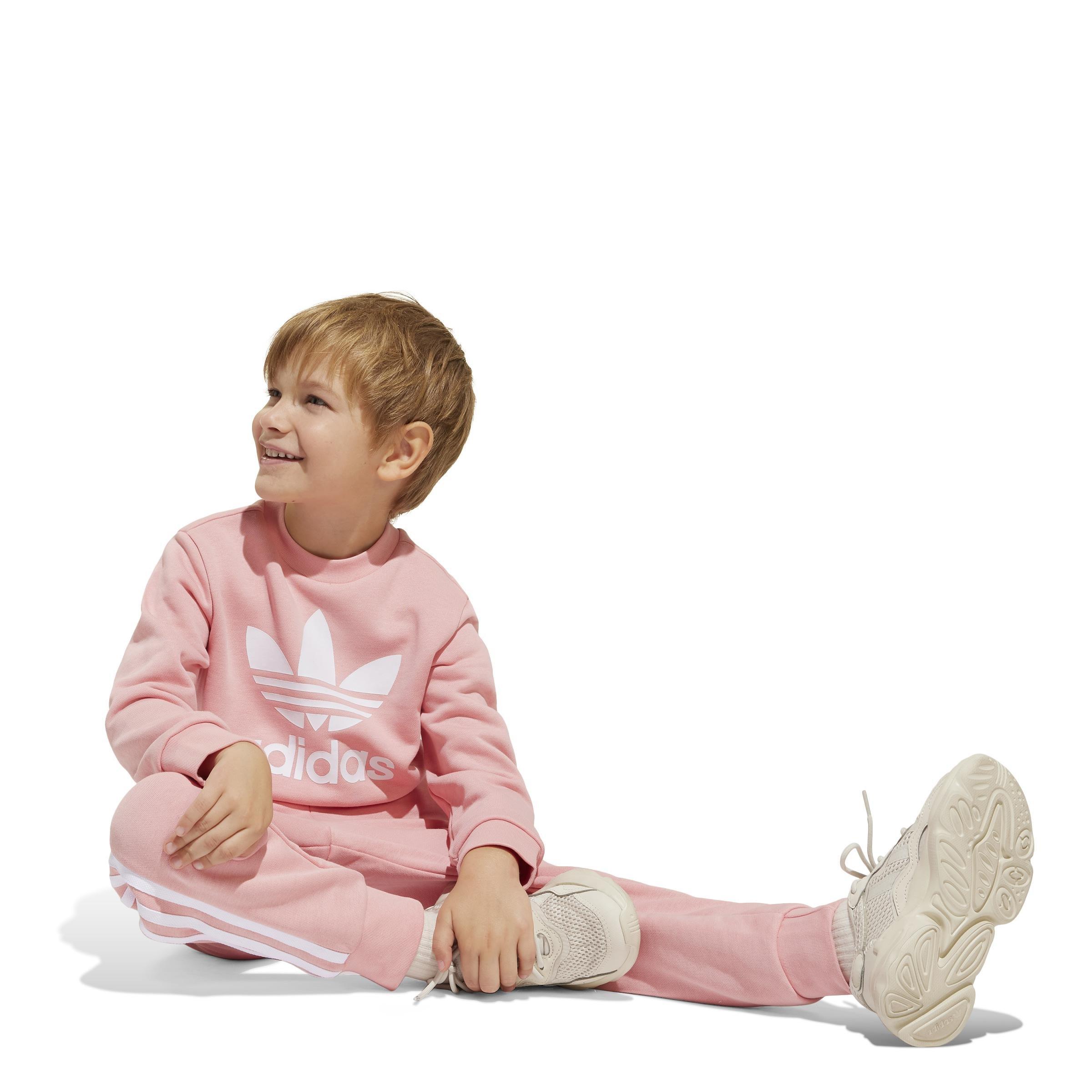 Kids Unisex Adicolor Crew Set, Pink, A901_ONE, large image number 10