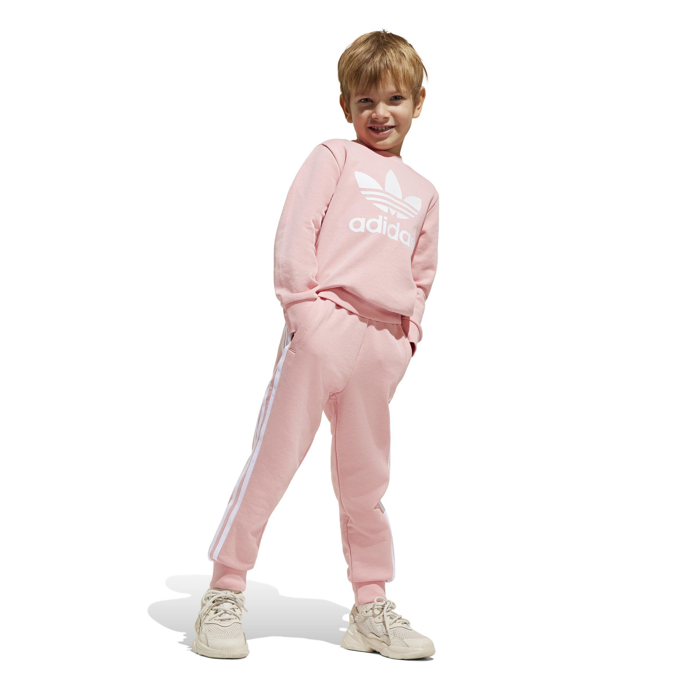 Kids Unisex Adicolor Crew Set, Pink, A901_ONE, large image number 12
