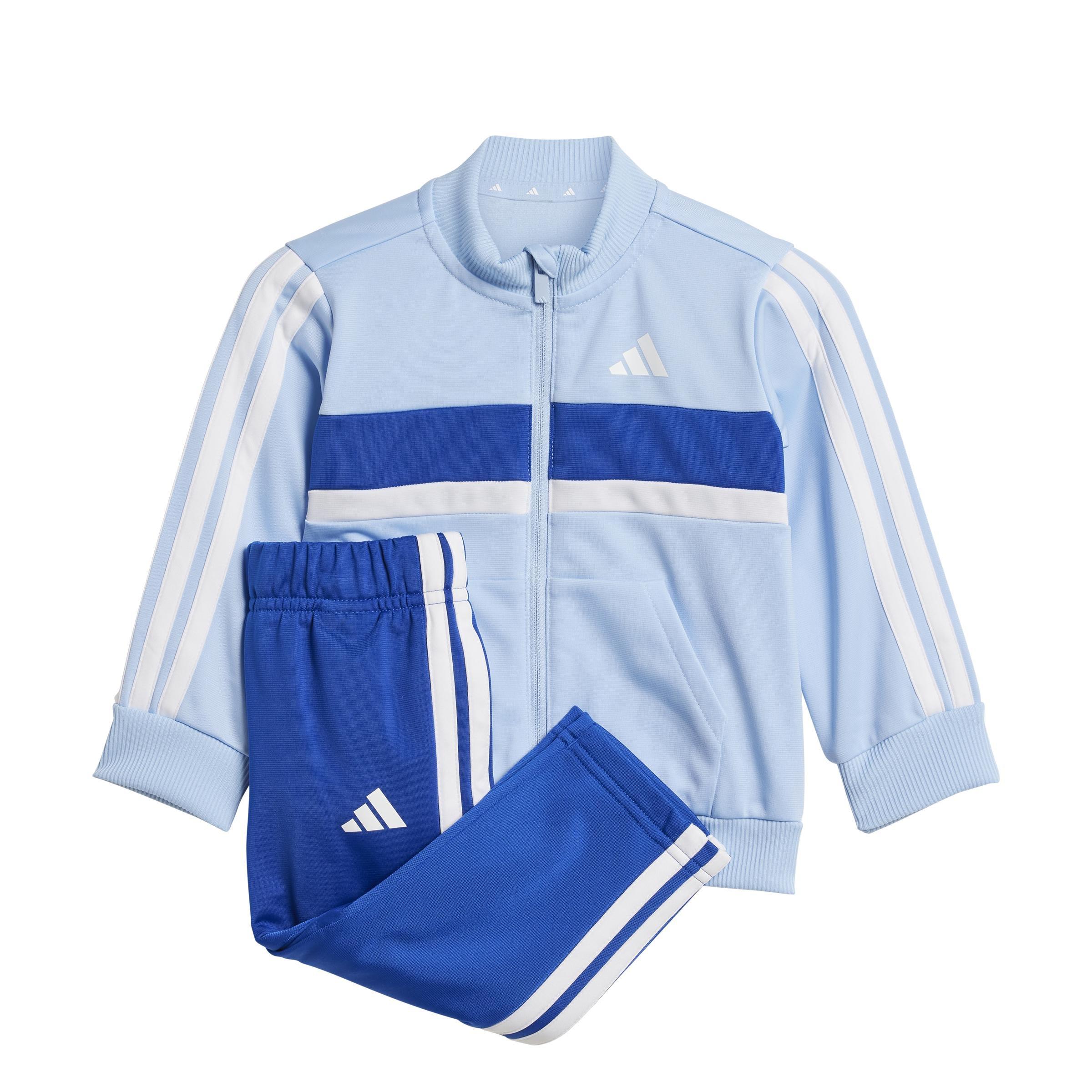 Kids Unisex Seasonal Essentials Tiberio 3-Stripes Tricot Track Suit, Blue, A901_ONE, large image number 1