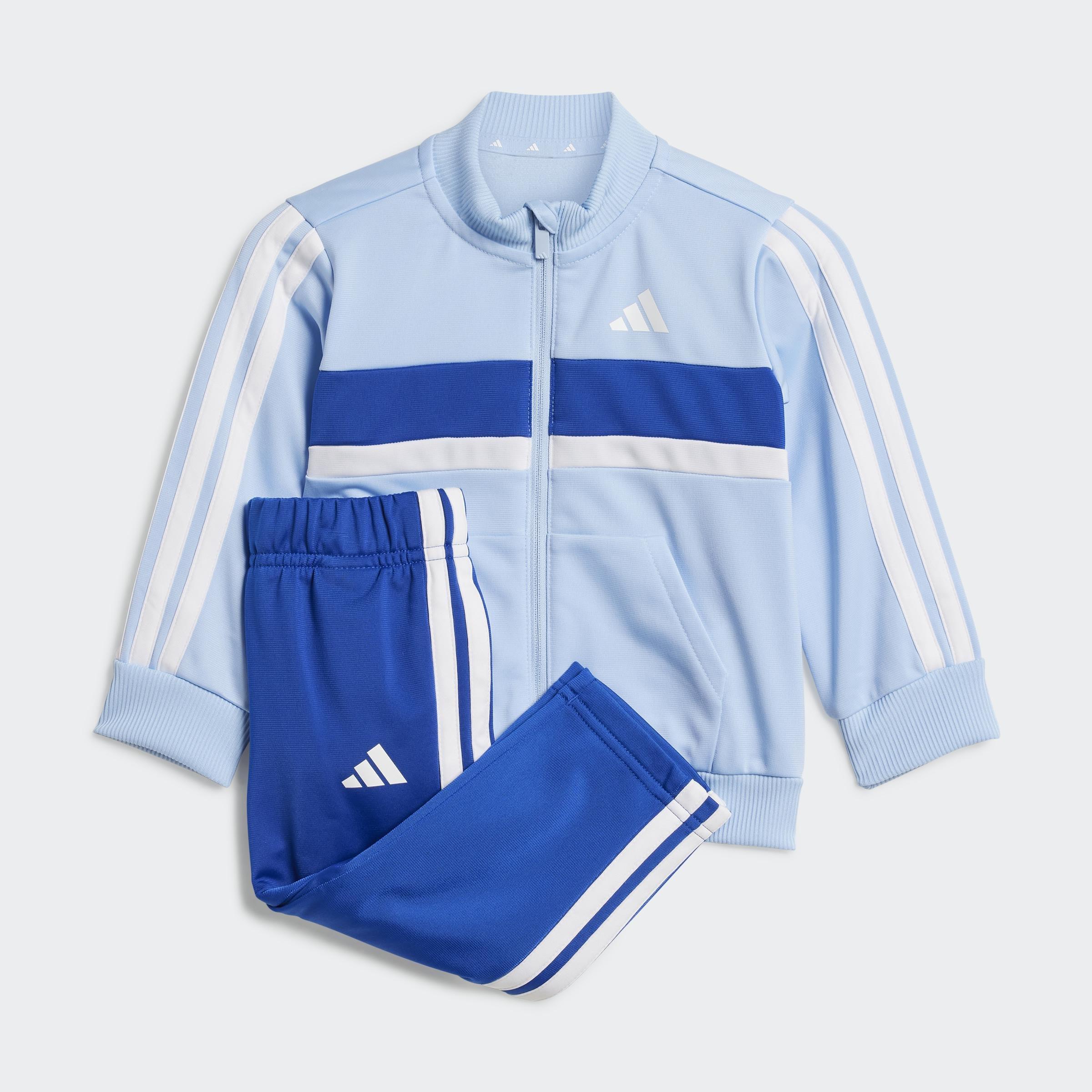 Kids Unisex Seasonal Essentials Tiberio 3-Stripes Tricot Track Suit, Blue, A901_ONE, large image number 3