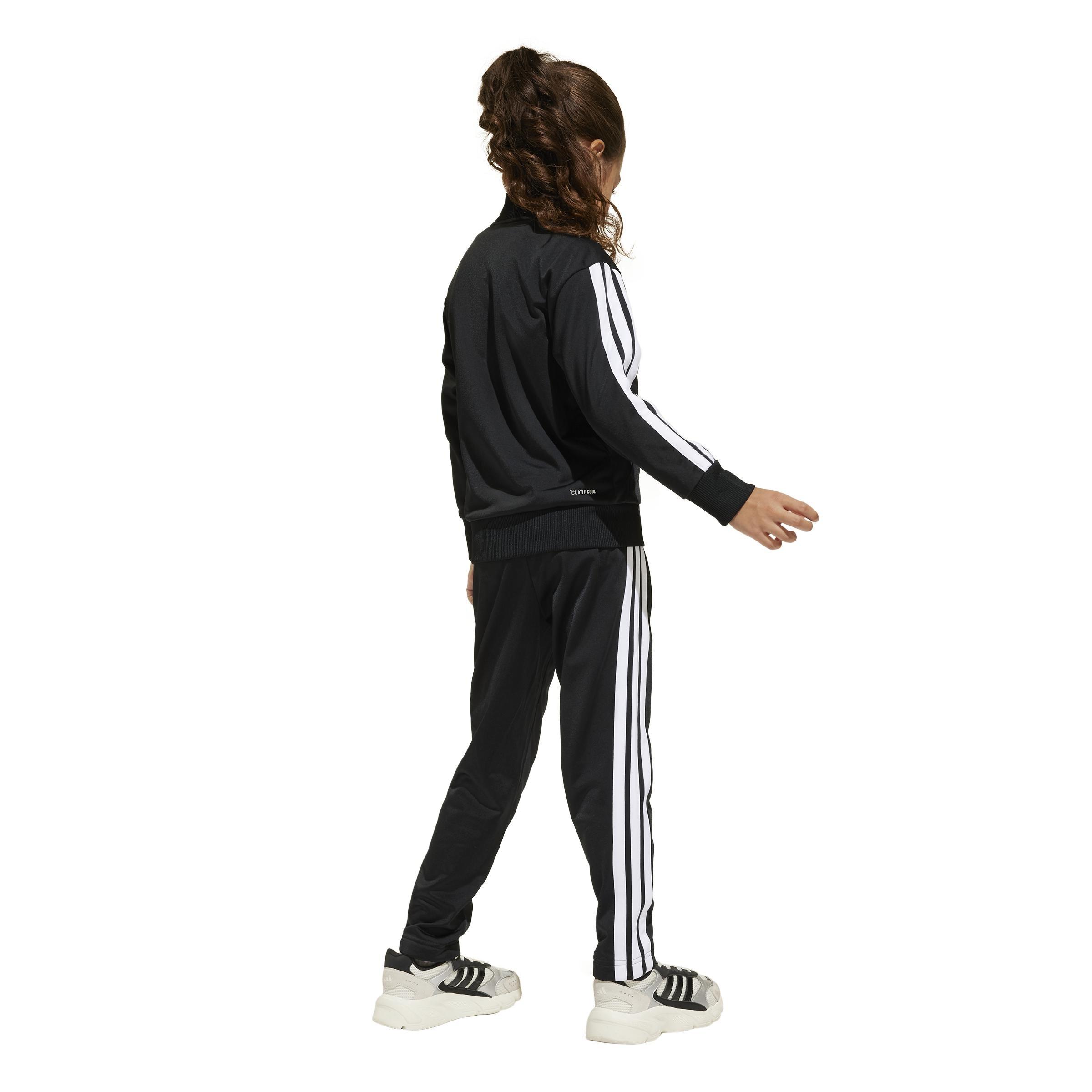 Kids Unisex Seasonal Essentials Tiberio 3-Stripes Tricot Track Suit, Black, A901_ONE, large image number 1