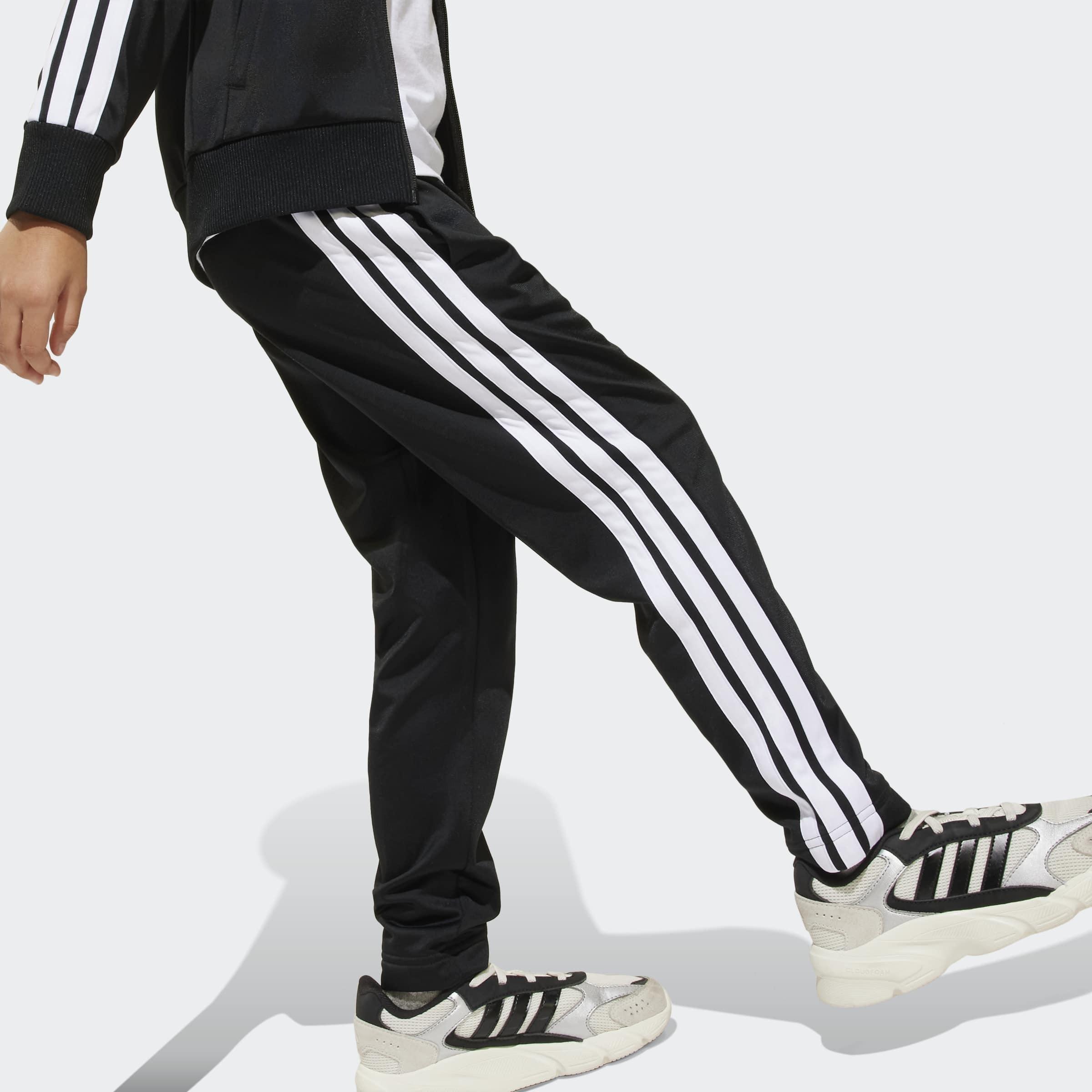 Kids Unisex Seasonal Essentials Tiberio 3-Stripes Tricot Track Suit, Black, A901_ONE, large image number 8