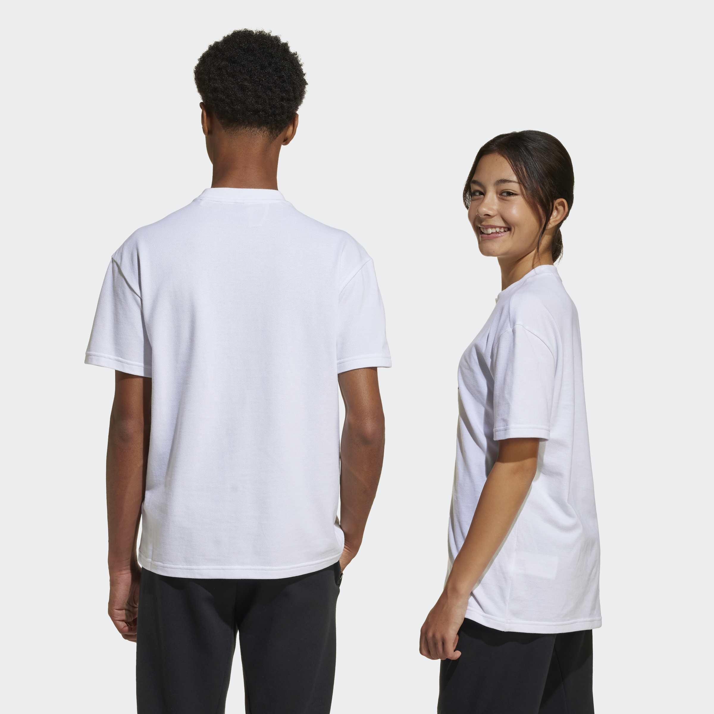 Kids Unisex Future Icons Logo T-Shirt, White, A901_ONE, large image number 4