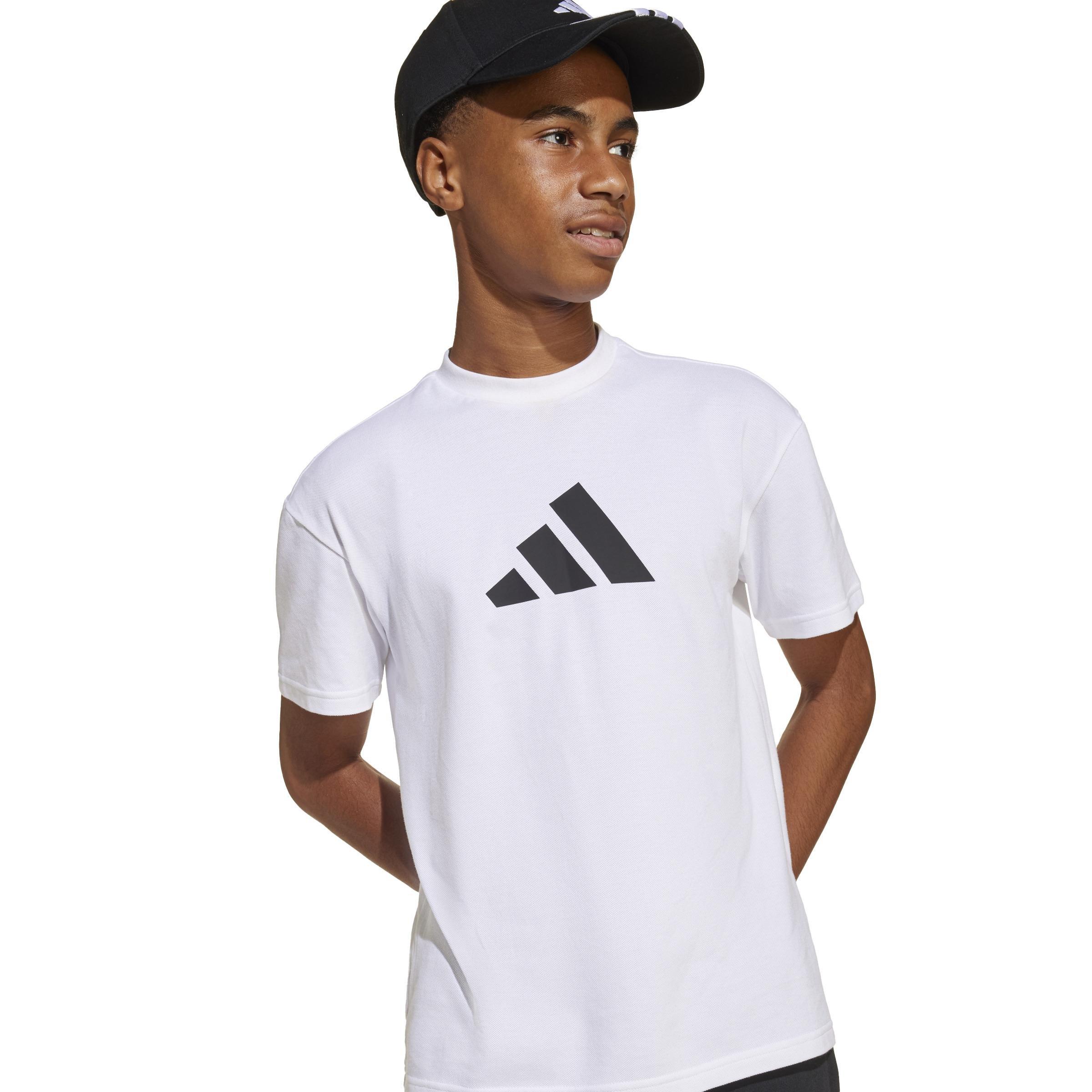 Kids Unisex Future Icons Logo T-Shirt, White, A901_ONE, large image number 6