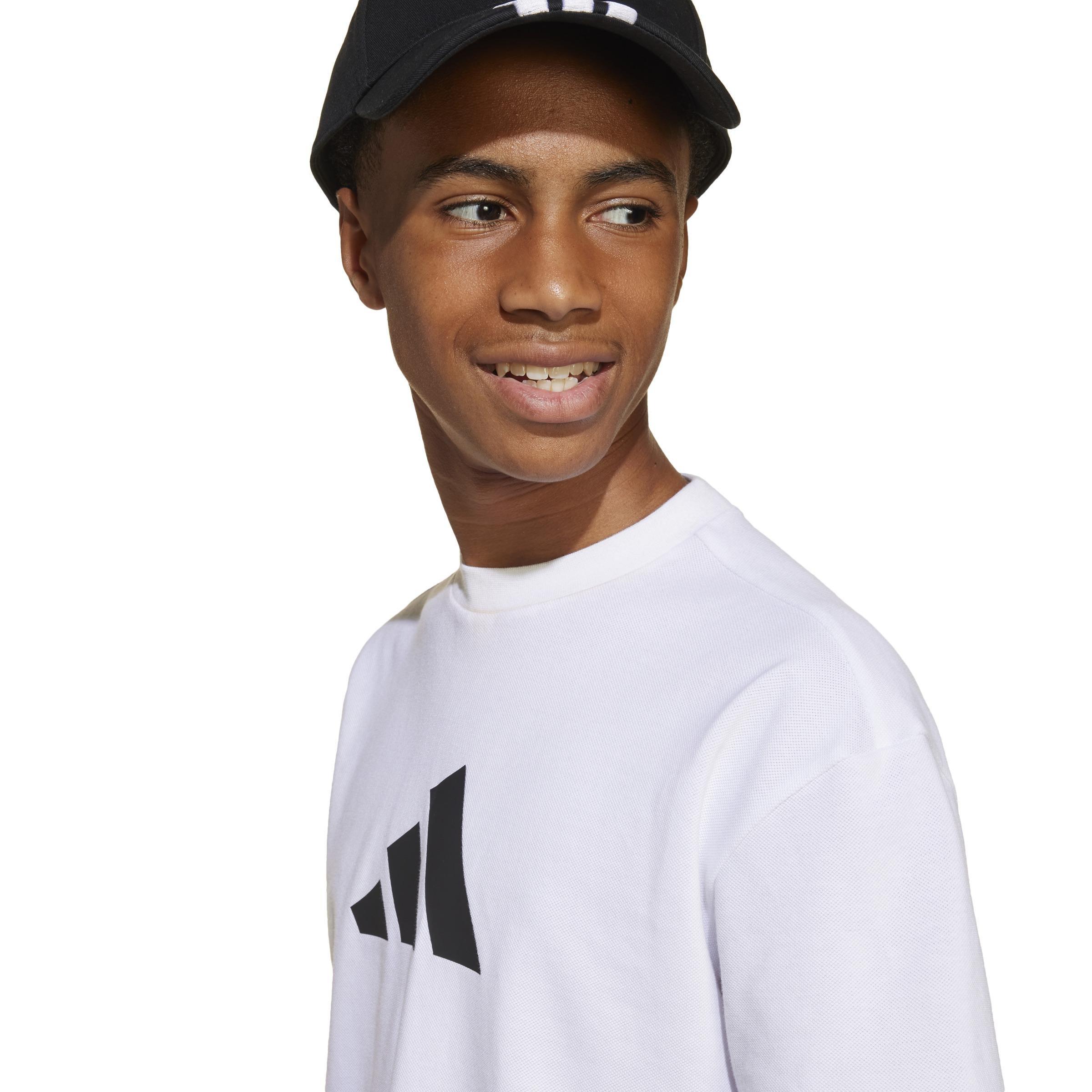 Kids Unisex Future Icons Logo T-Shirt, White, A901_ONE, large image number 7