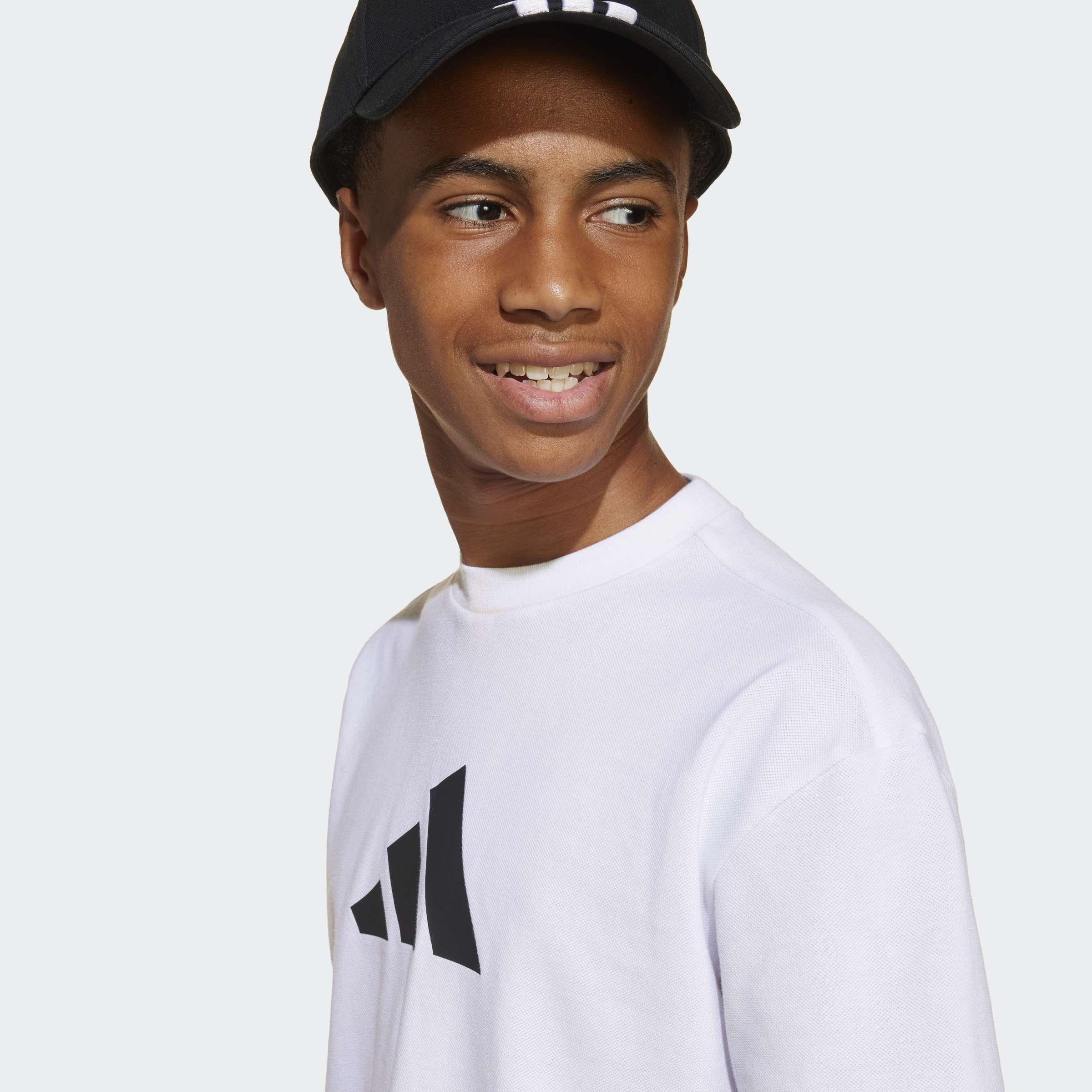 Kids Unisex Future Icons Logo T-Shirt, White, A901_ONE, large image number 9