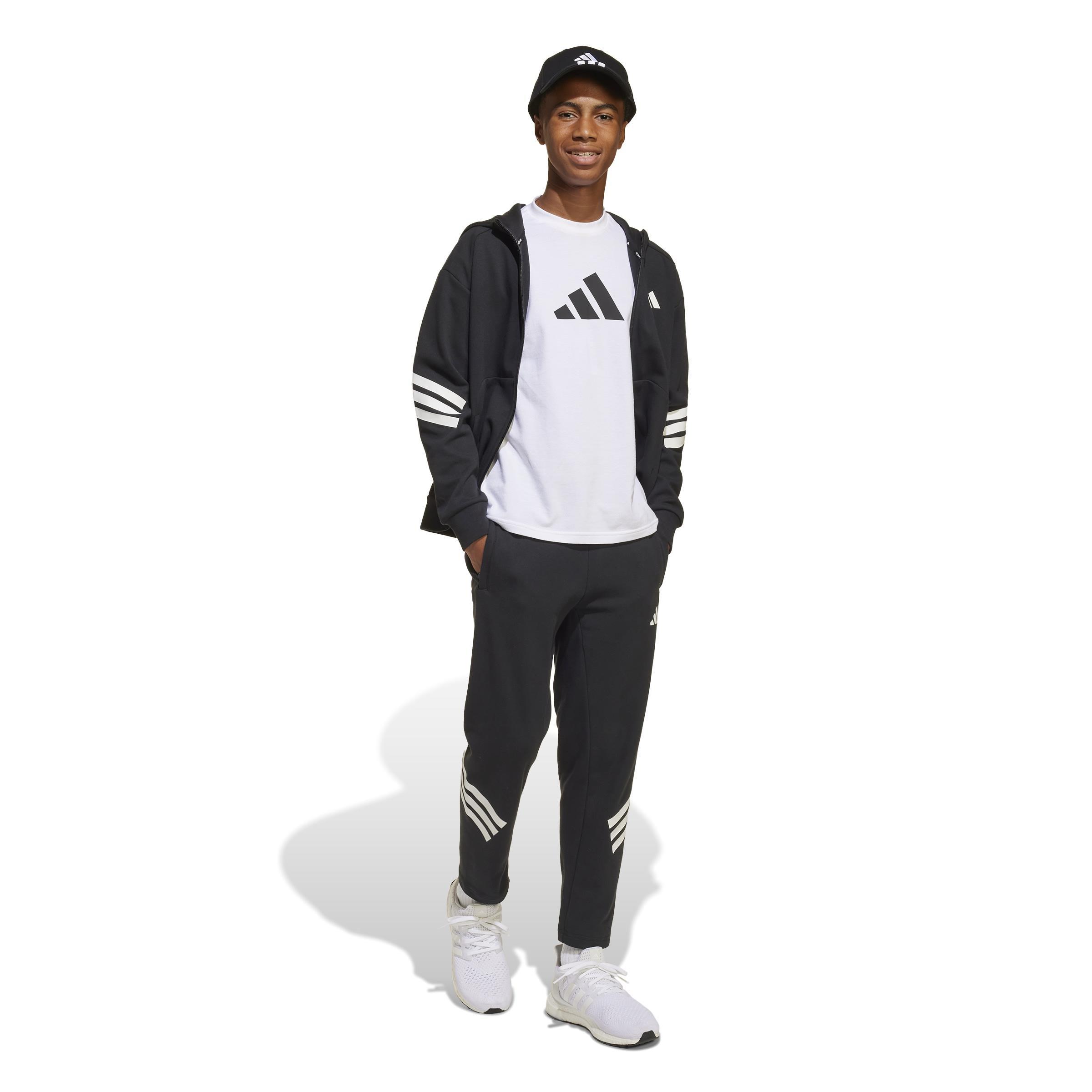 Kids Unisex Future Icons Logo T-Shirt, White, A901_ONE, large image number 12