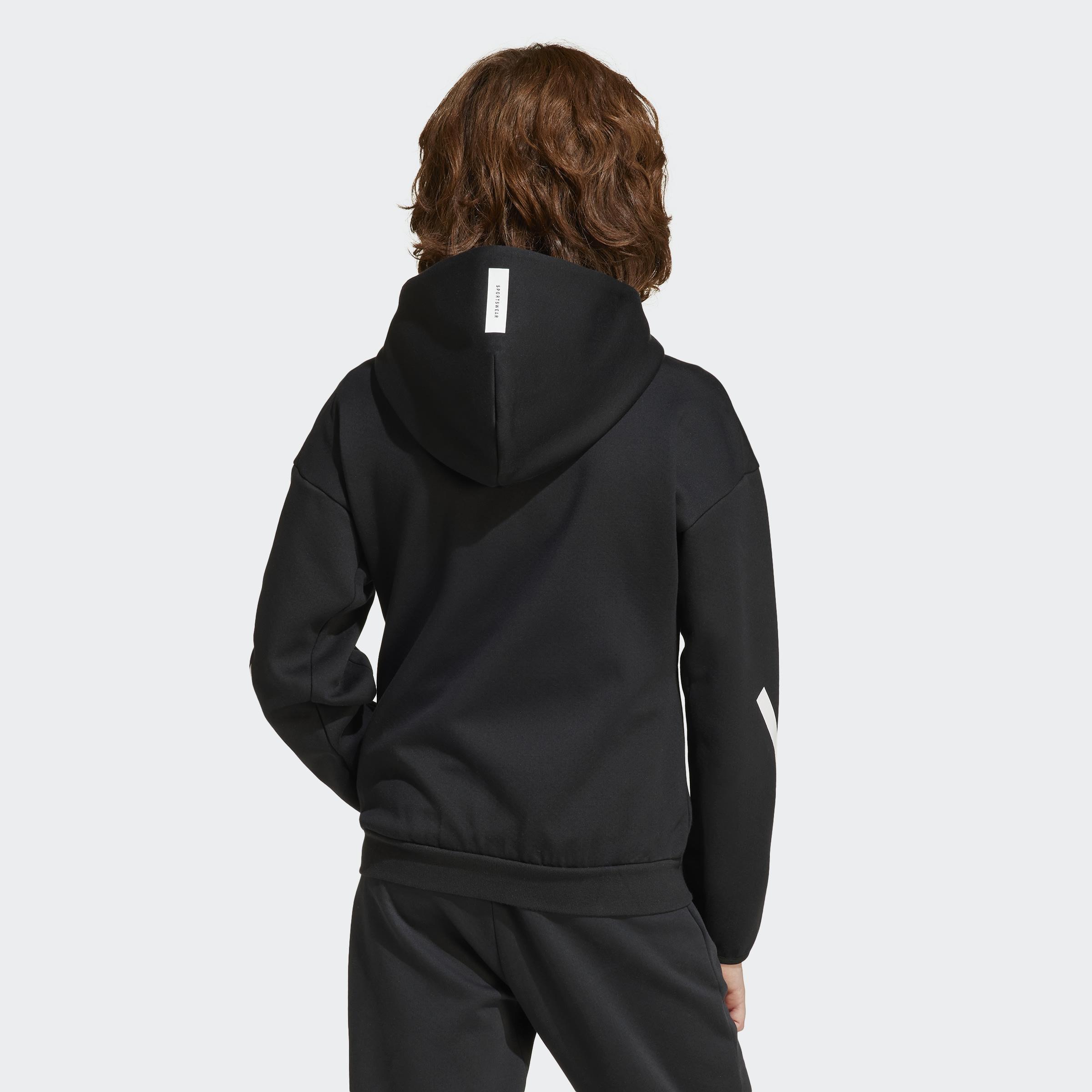 Unisex Kids adidas Z.N.E. Full-Zip Hooded Track Jacket, Black, A901_ONE, large image number 2
