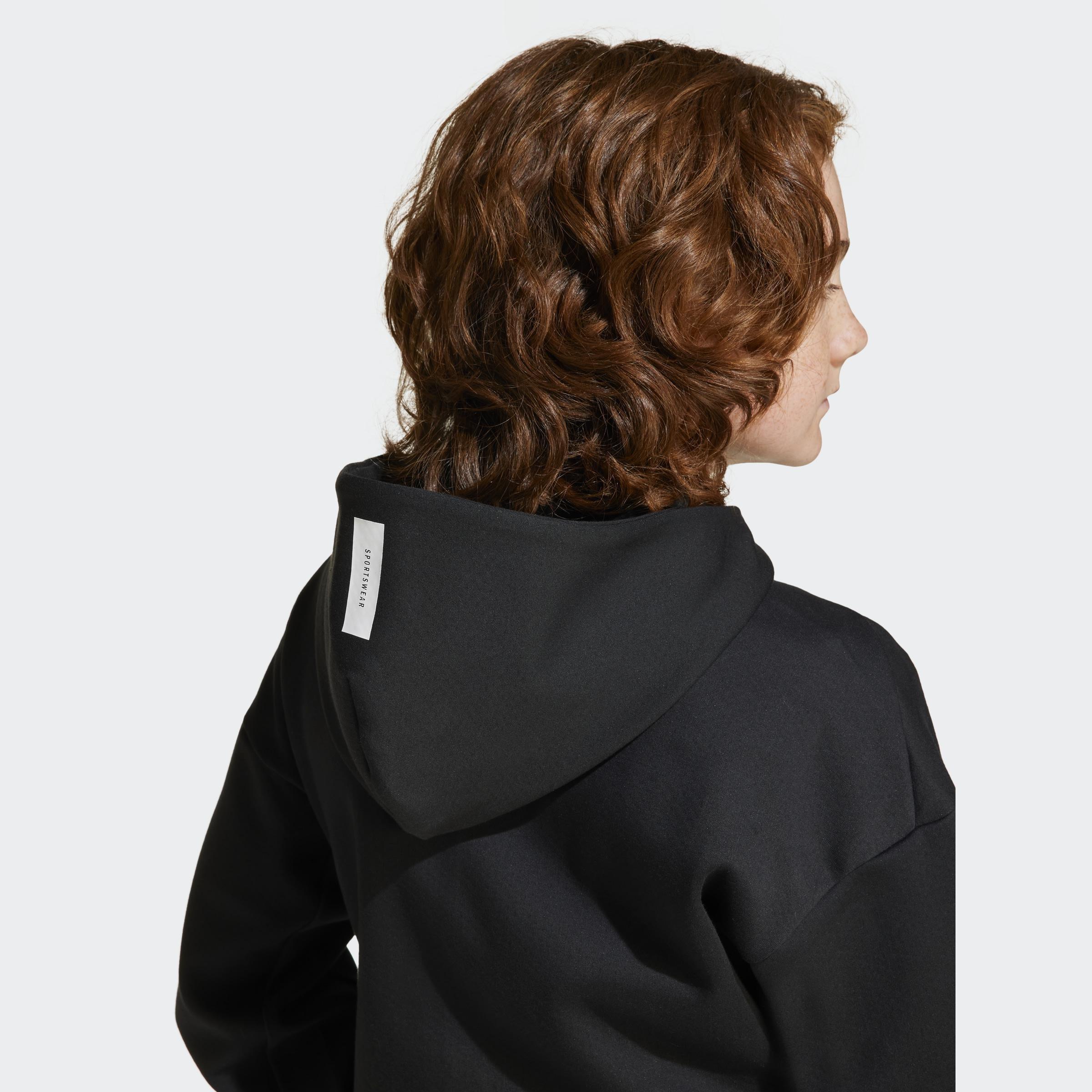 Unisex Kids adidas Z.N.E. Full-Zip Hooded Track Jacket, Black, A901_ONE, large image number 4