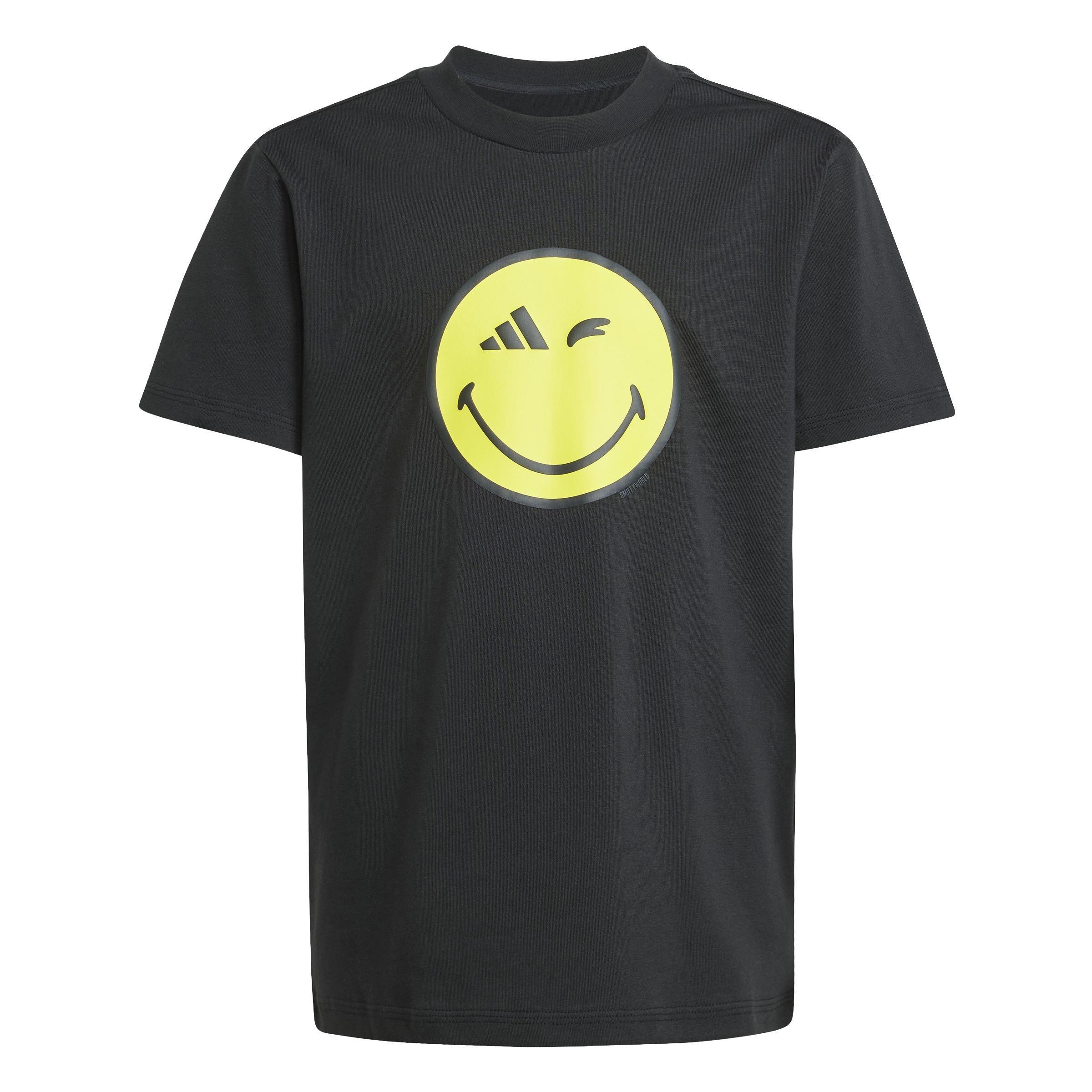 Kids Unisex adidas x Smileyworld Graphics Tee, Black
