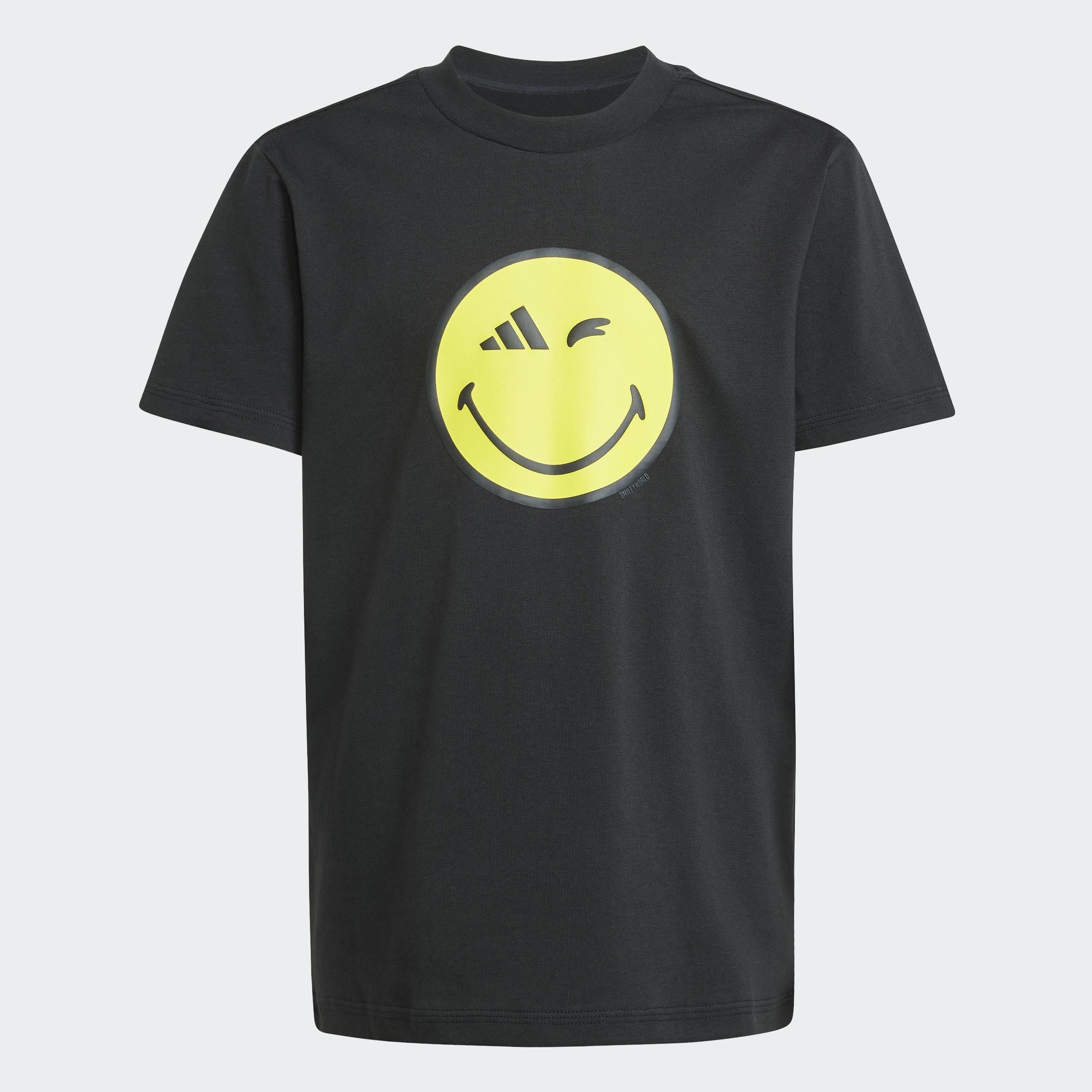 Kids Unisex adidas x Smileyworld Graphics Tee, Black