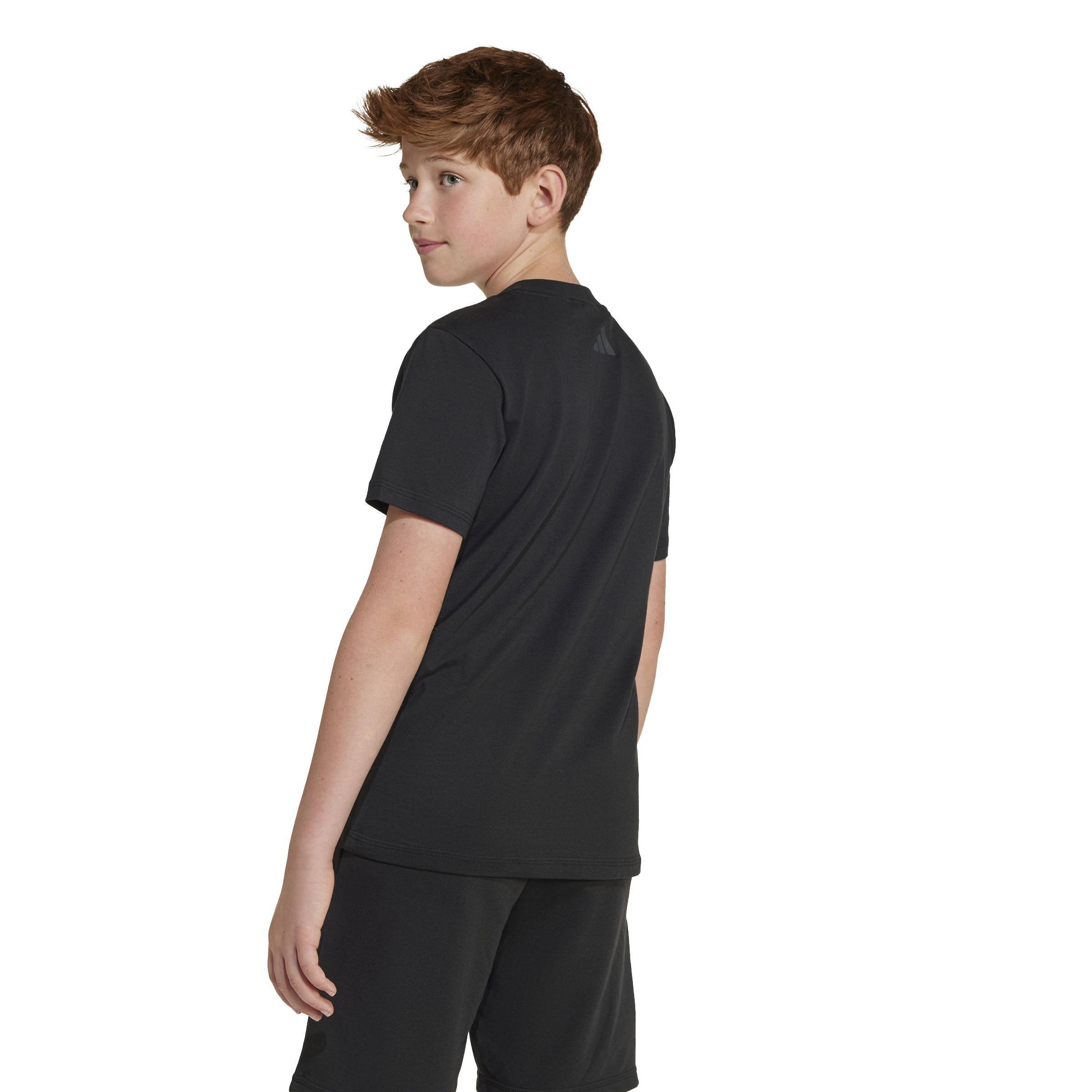 Kids Unisex adidas x Smileyworld Graphics Tee, Black, A901_ONE, large image number 2