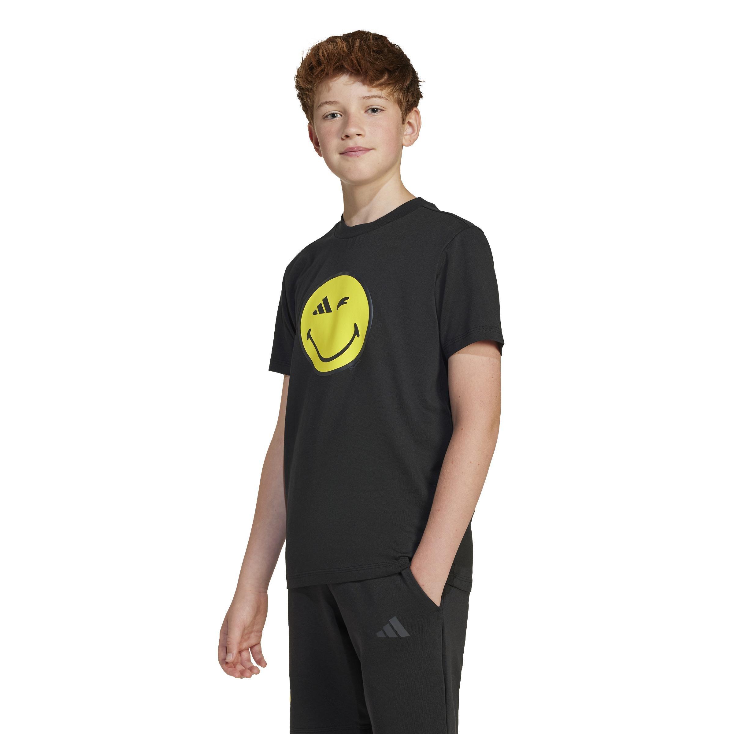 Kids Unisex adidas x Smileyworld Graphics Tee, Black, A901_ONE, large image number 14