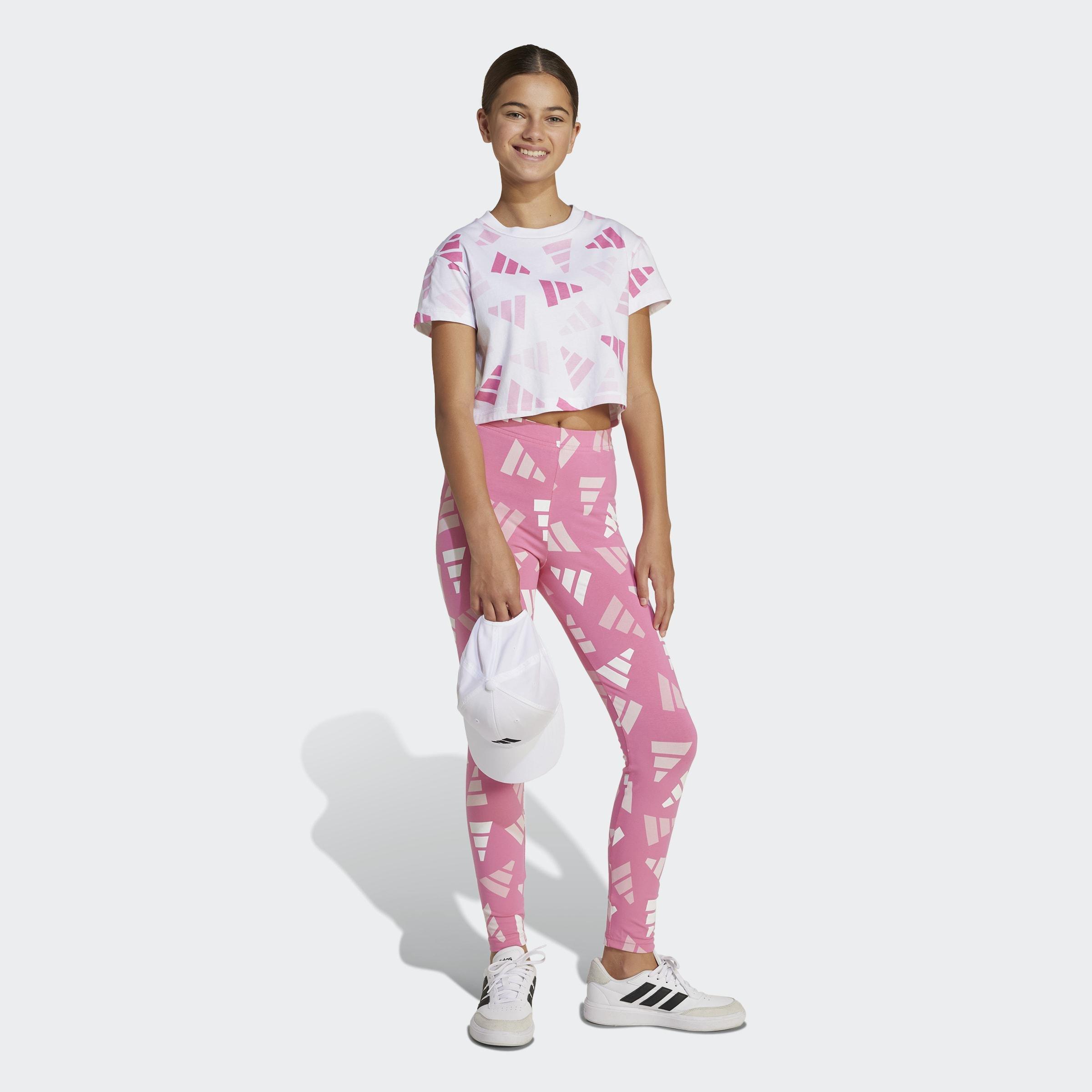 Kids Seasonal Essentials Logo Celebration Crop T-Shirt, White, A901_ONE, large image number 4