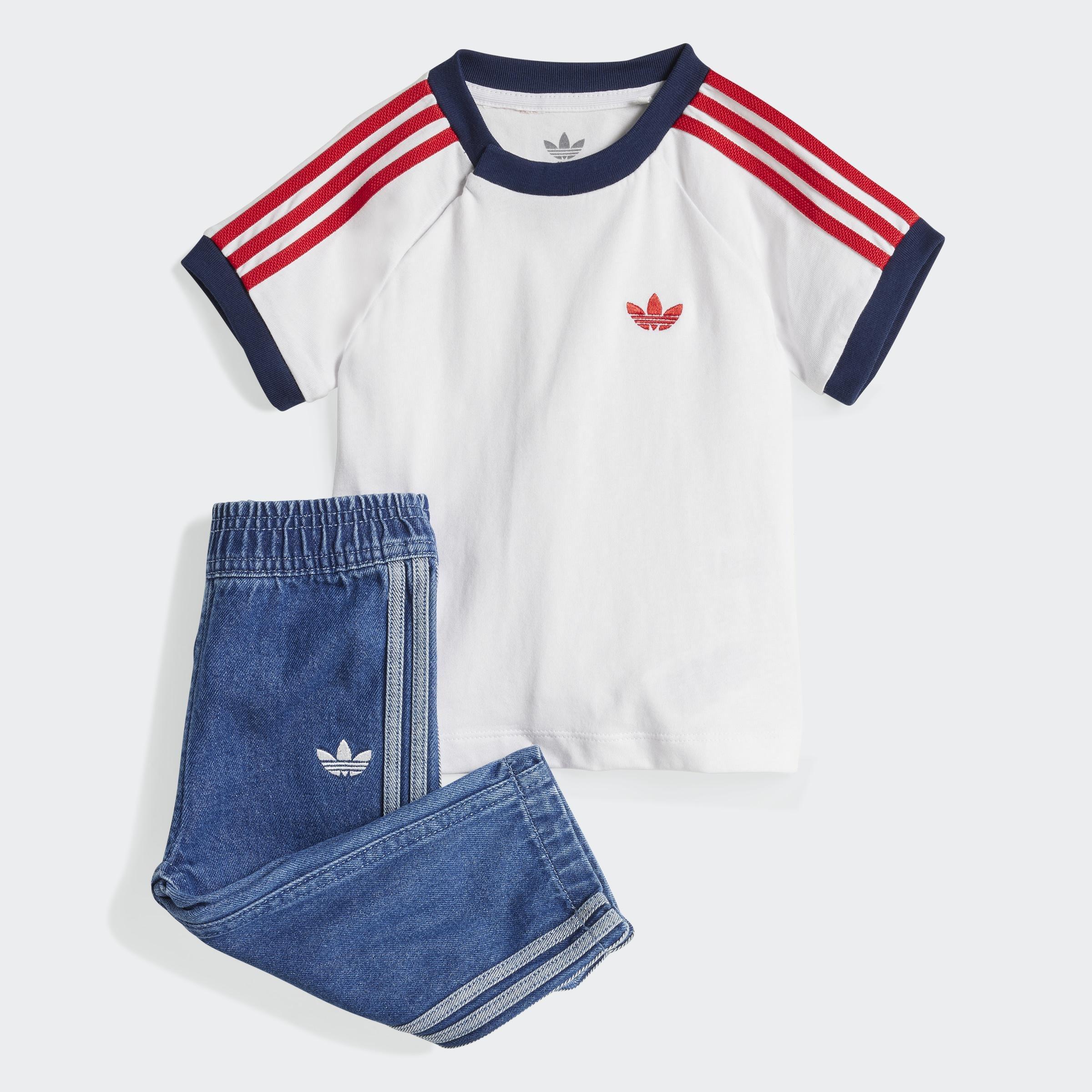 Kids Unisex Denim Tee Set, Blue