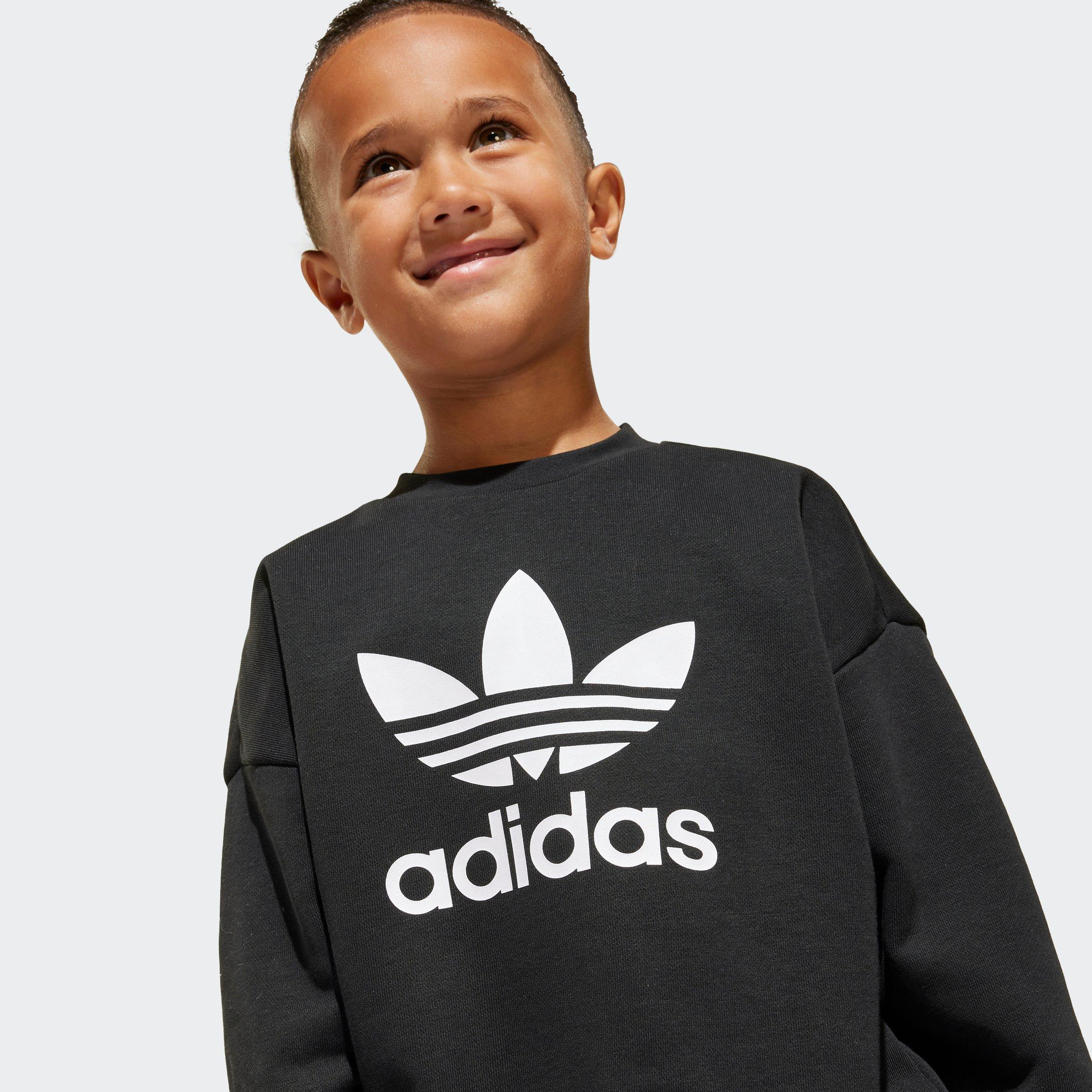 Kids Unisex Loose Crew Flared Legging Set, Black, A901_ONE, large image number 5