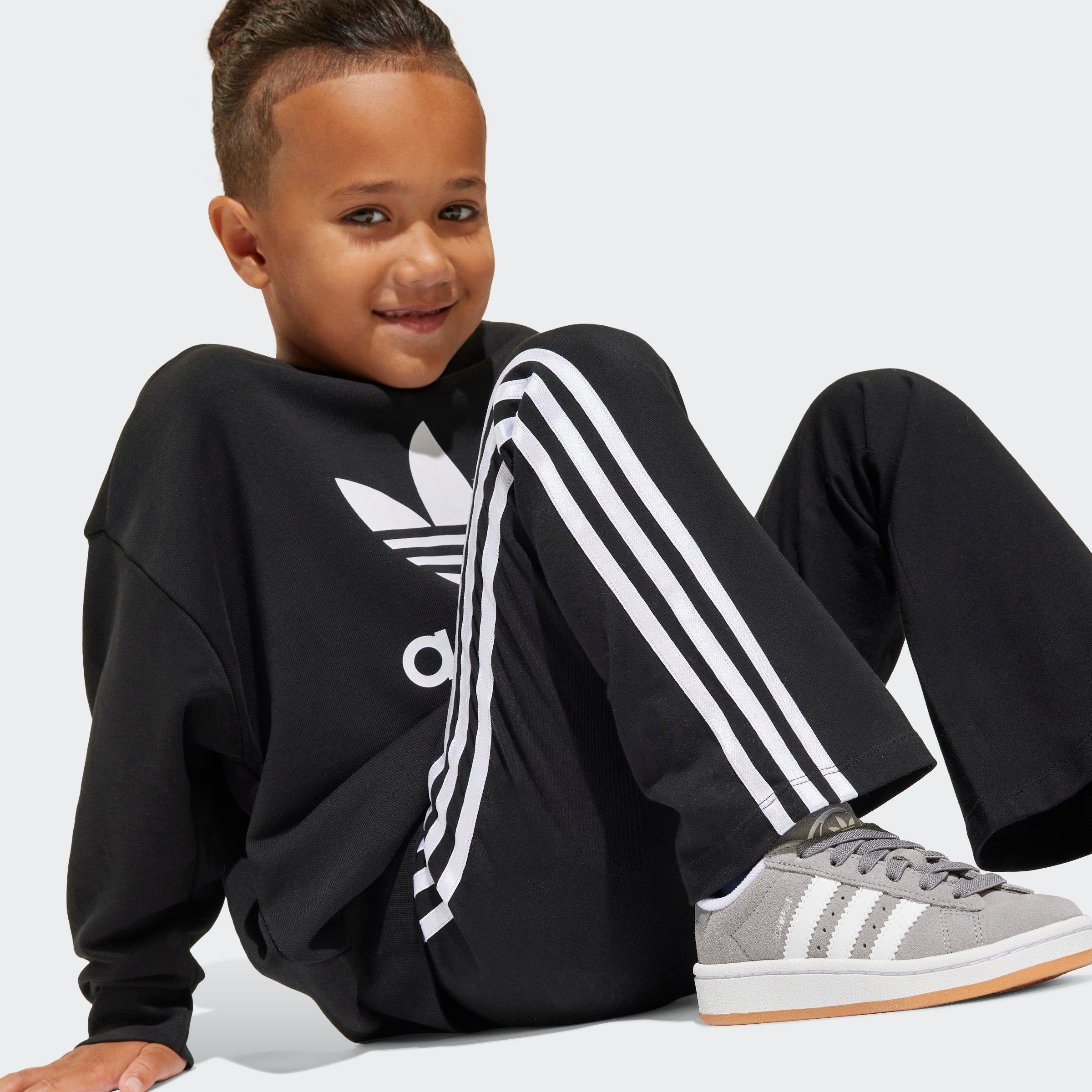 Kids Unisex Loose Crew Flared Legging Set, Black, A901_ONE, large image number 6