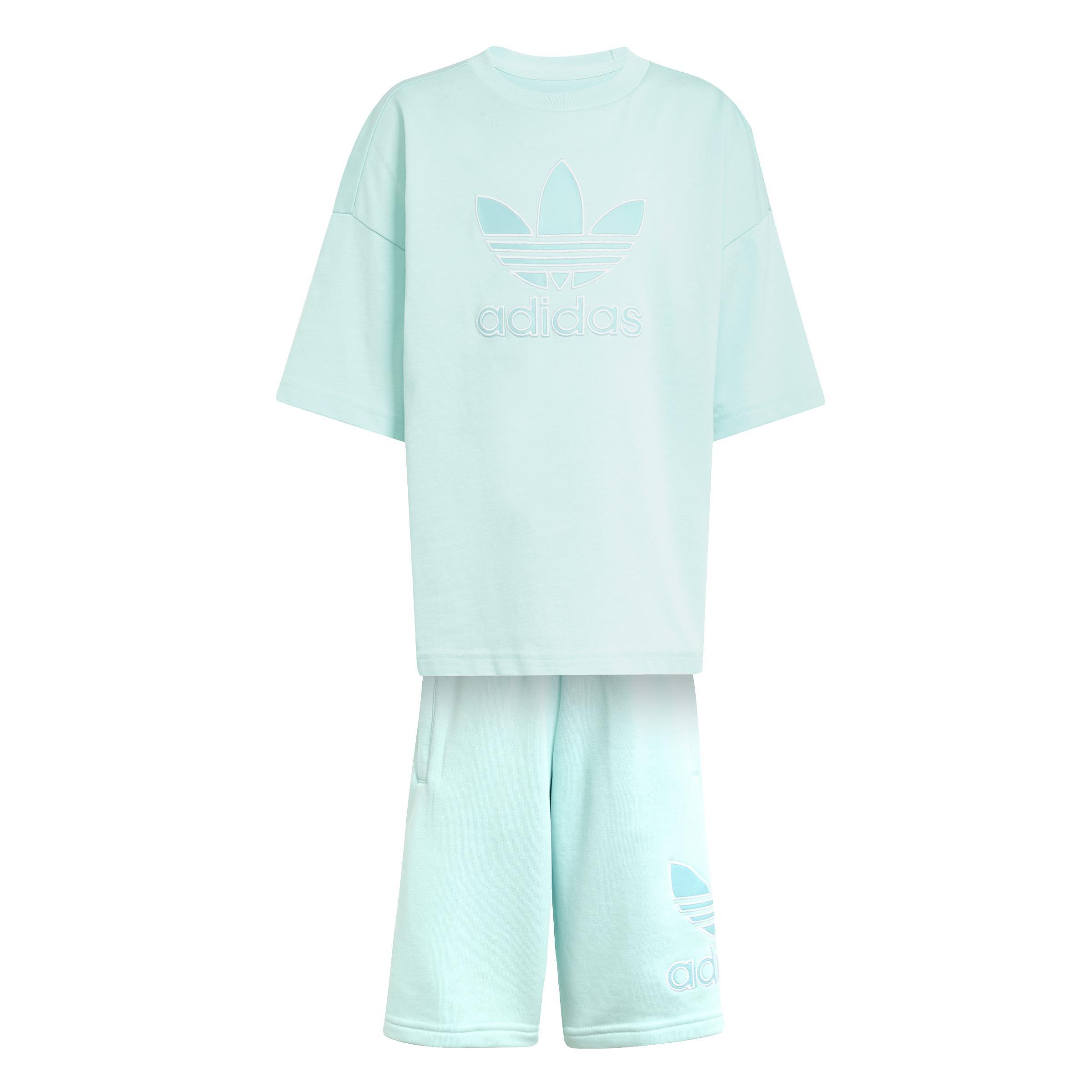Kids Unisex Short Tee Set, Turquoise, A901_ONE, large image number 0