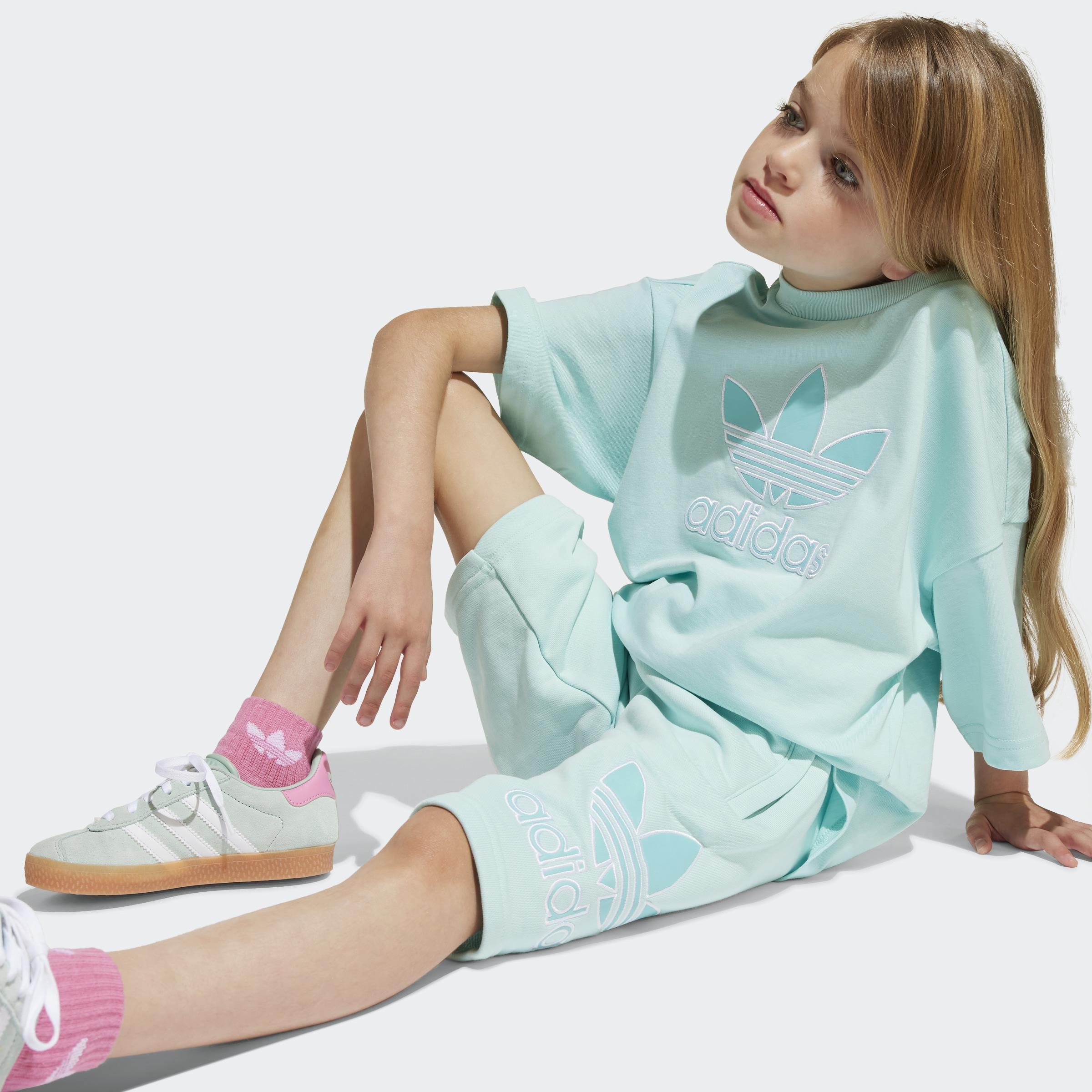 Kids Unisex Short Tee Set, Turquoise, A901_ONE, large image number 7