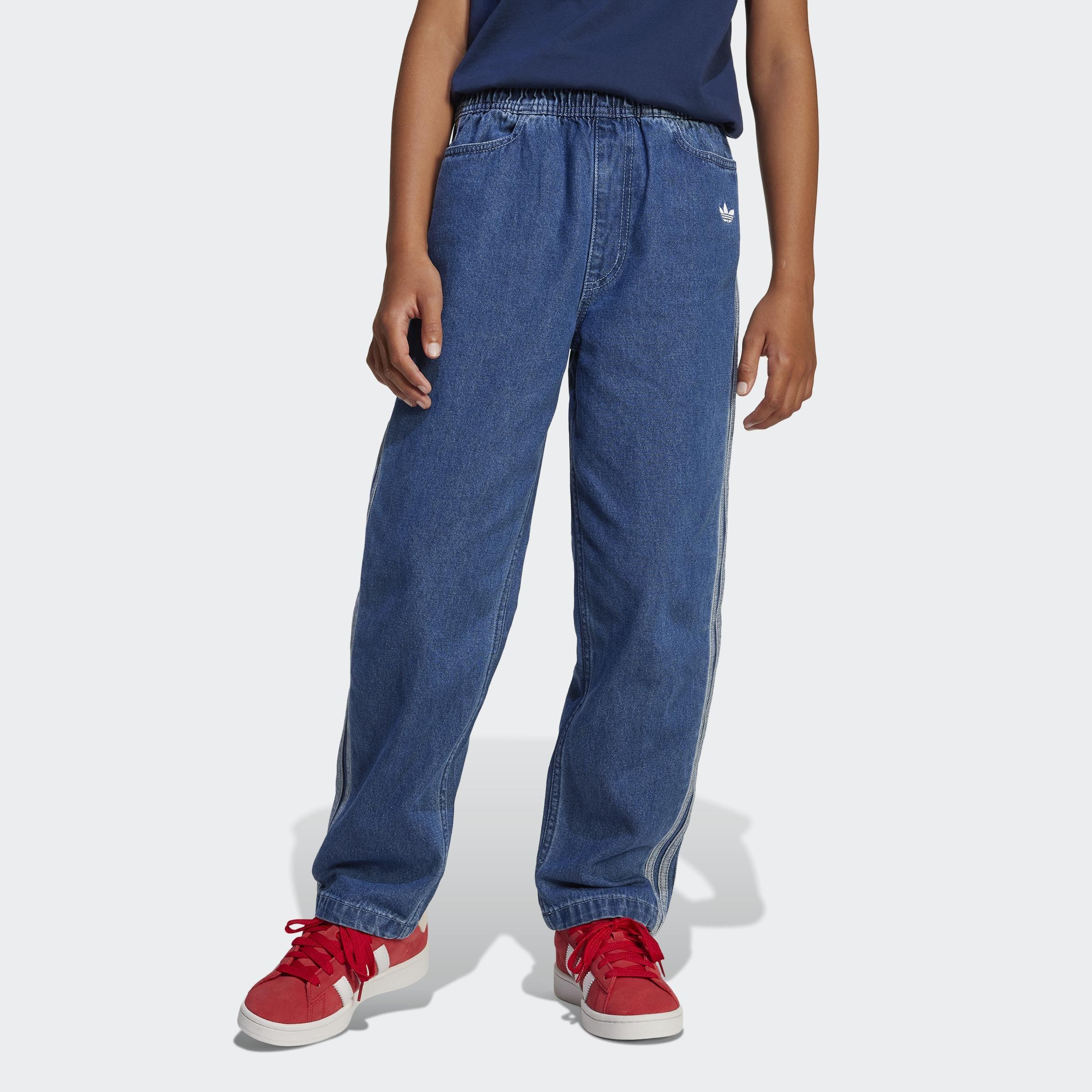 Kids Unisex Denim Joggers, Blue, A901_ONE, large image number 7