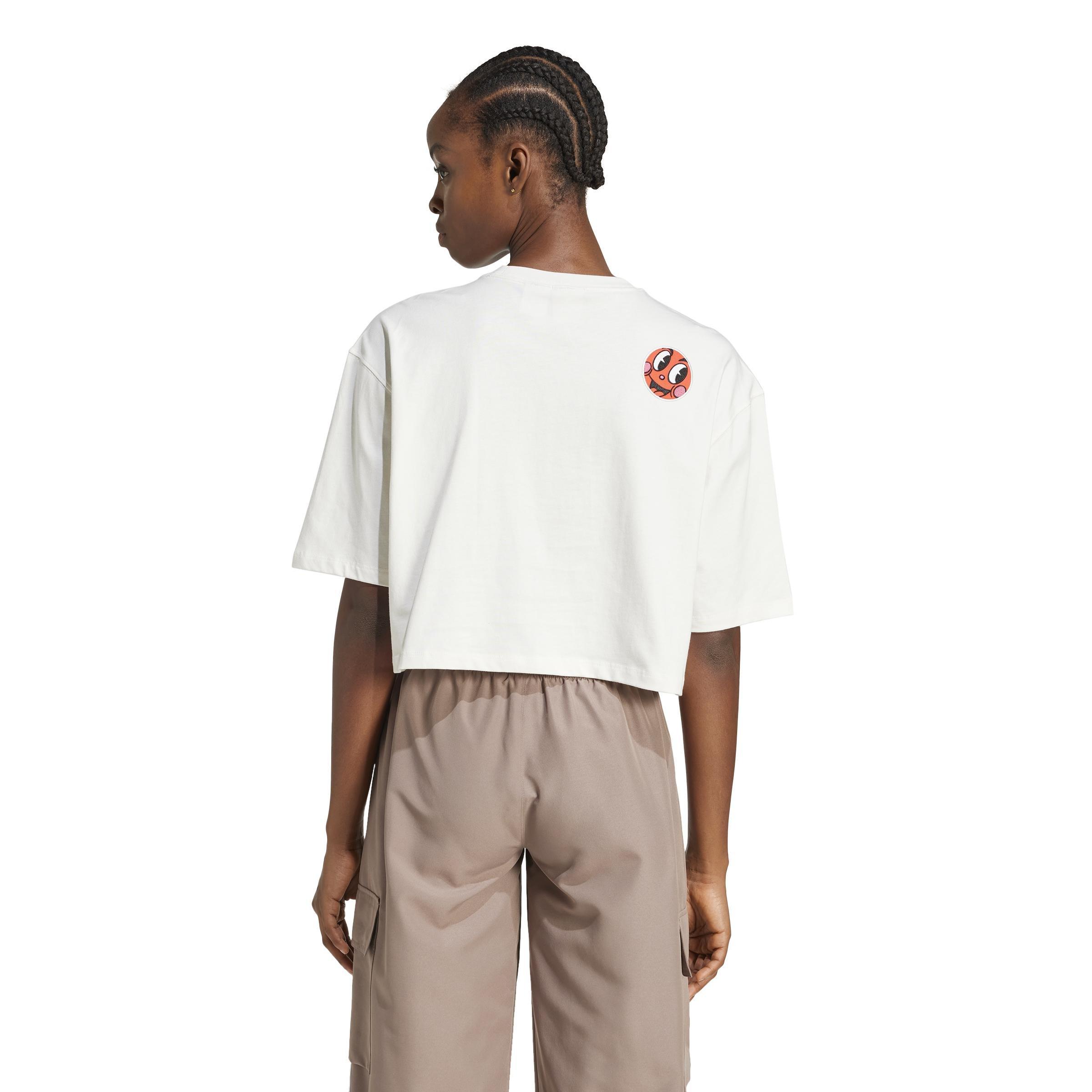 adidas Originals Graphic T-Shirt, White, A901_ONE, large image number 2