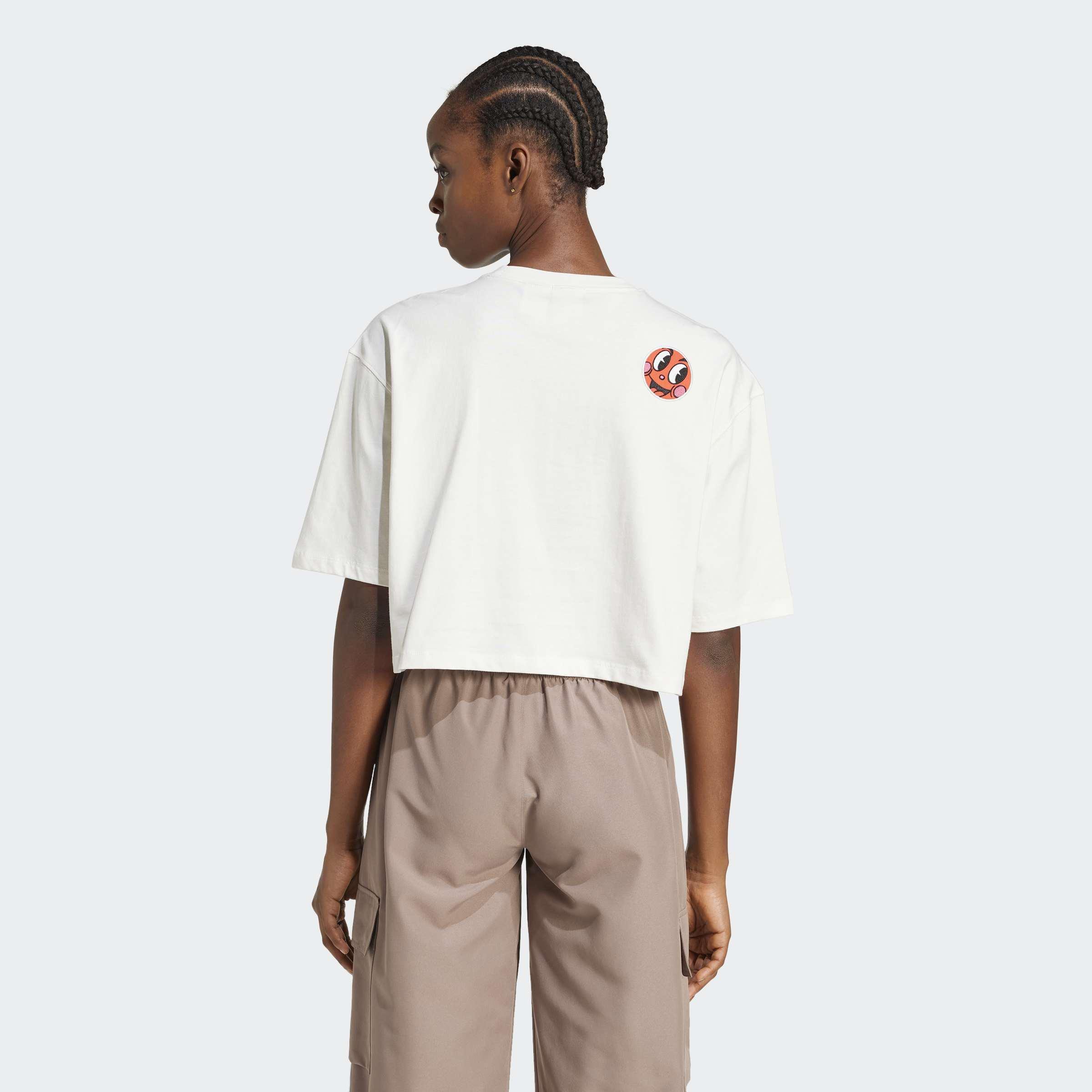 adidas Originals Graphic T-Shirt, White, A901_ONE, large image number 3