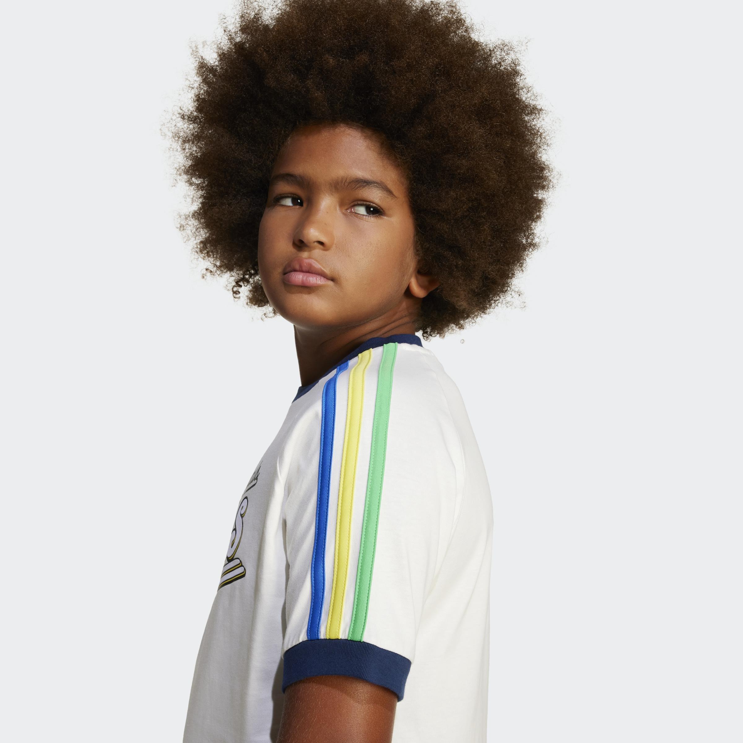 Kids Unisex 3-Stripes T-Shirt, White, A901_ONE, large image number 3