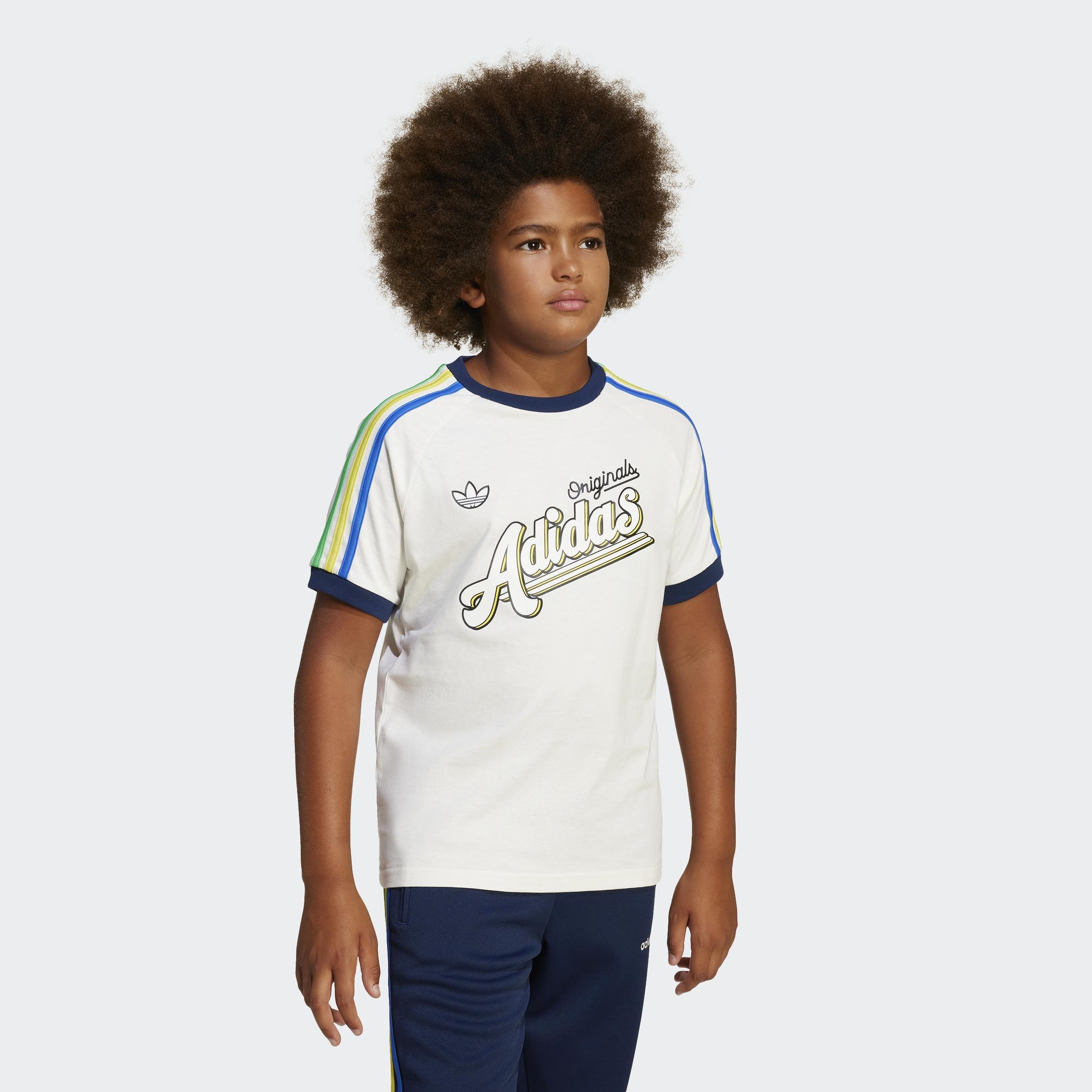 Kids Unisex 3-Stripes T-Shirt, White, A901_ONE, large image number 6