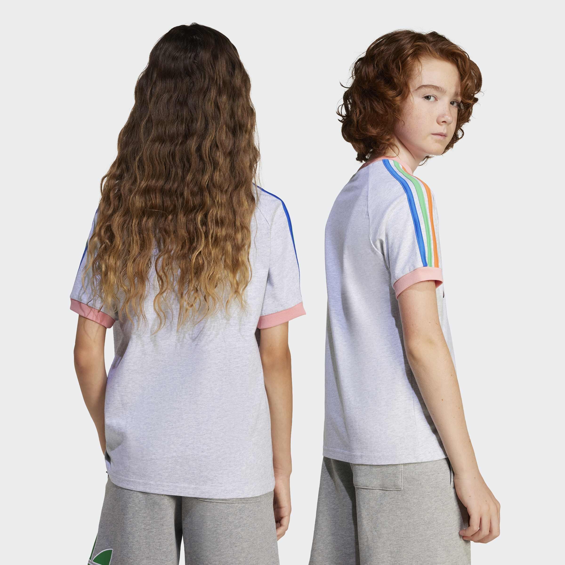 Kids Unisex 3-Stripes T-Shirt, Grey, A901_ONE, large image number 2