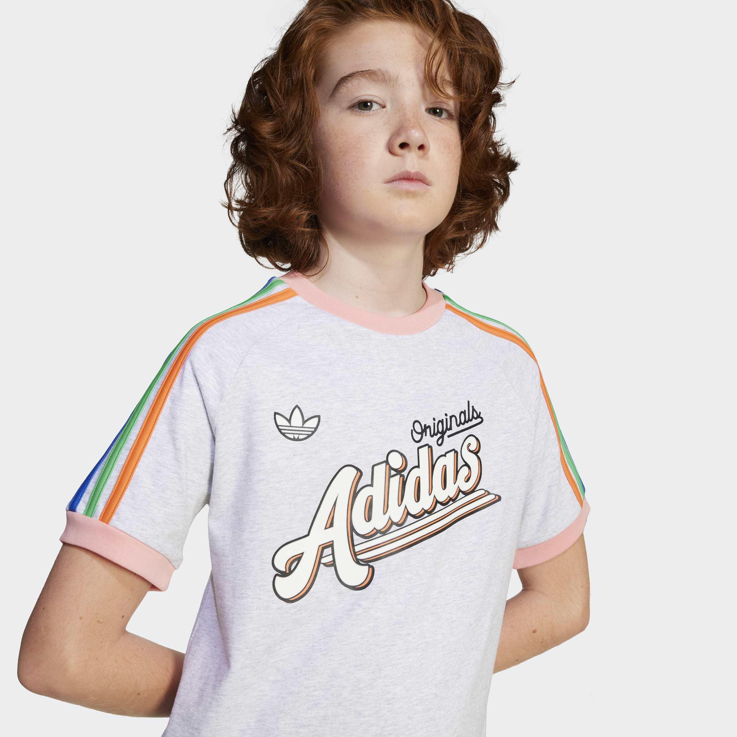 Kids Unisex 3-Stripes T-Shirt, Grey, A901_ONE, large image number 4