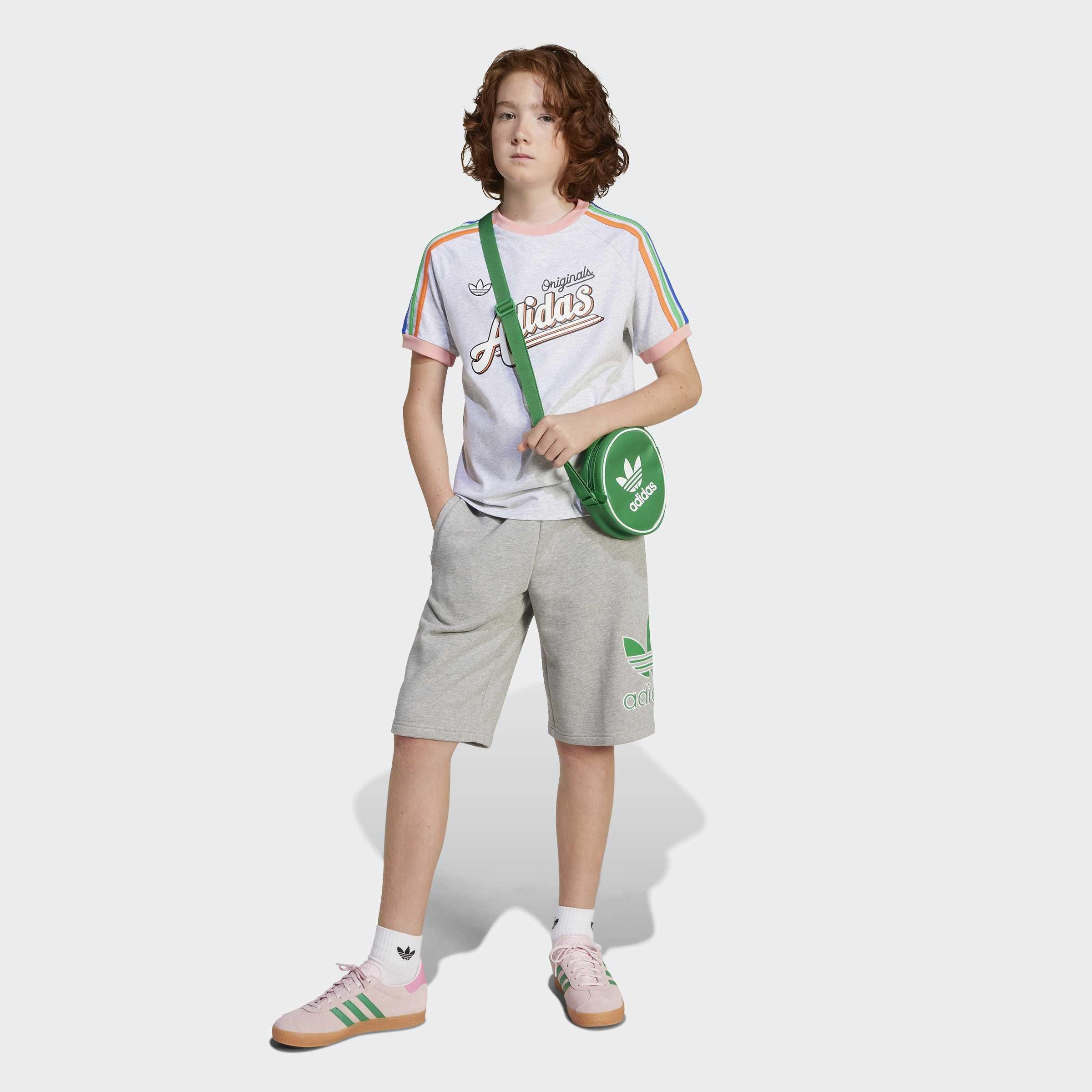 Kids Unisex 3-Stripes T-Shirt, Grey, A901_ONE, large image number 5