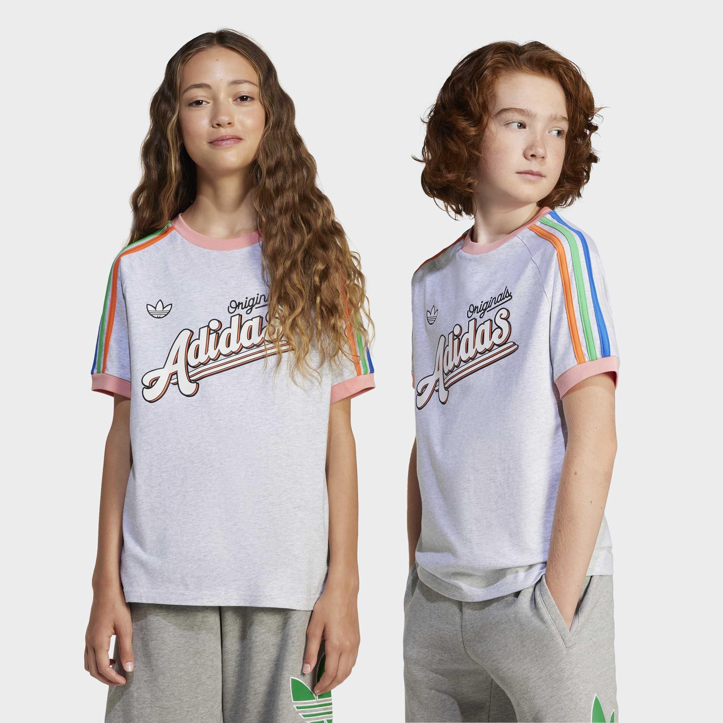 Kids Unisex 3-Stripes T-Shirt, Grey, A901_ONE, large image number 6