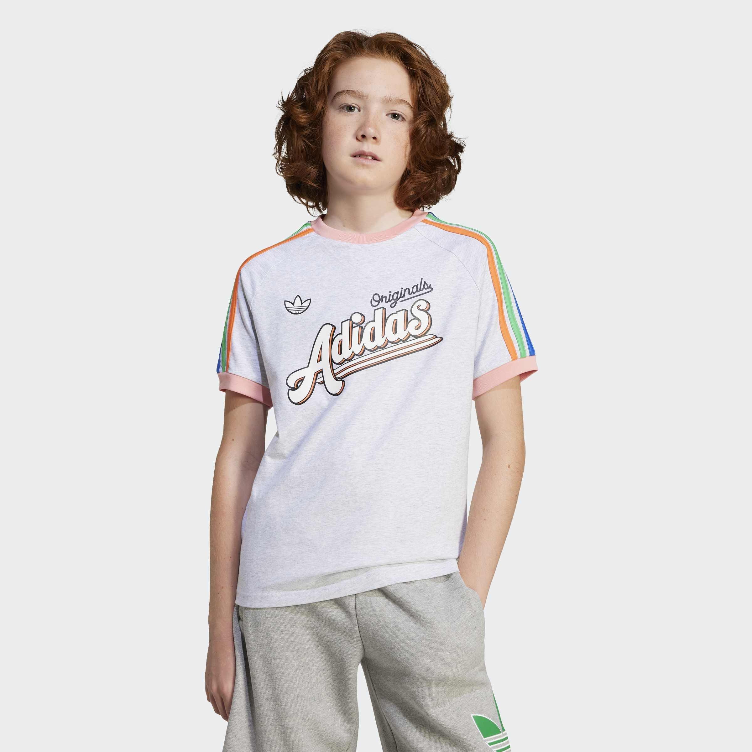 Kids Unisex 3-Stripes T-Shirt, Grey, A901_ONE, large image number 7