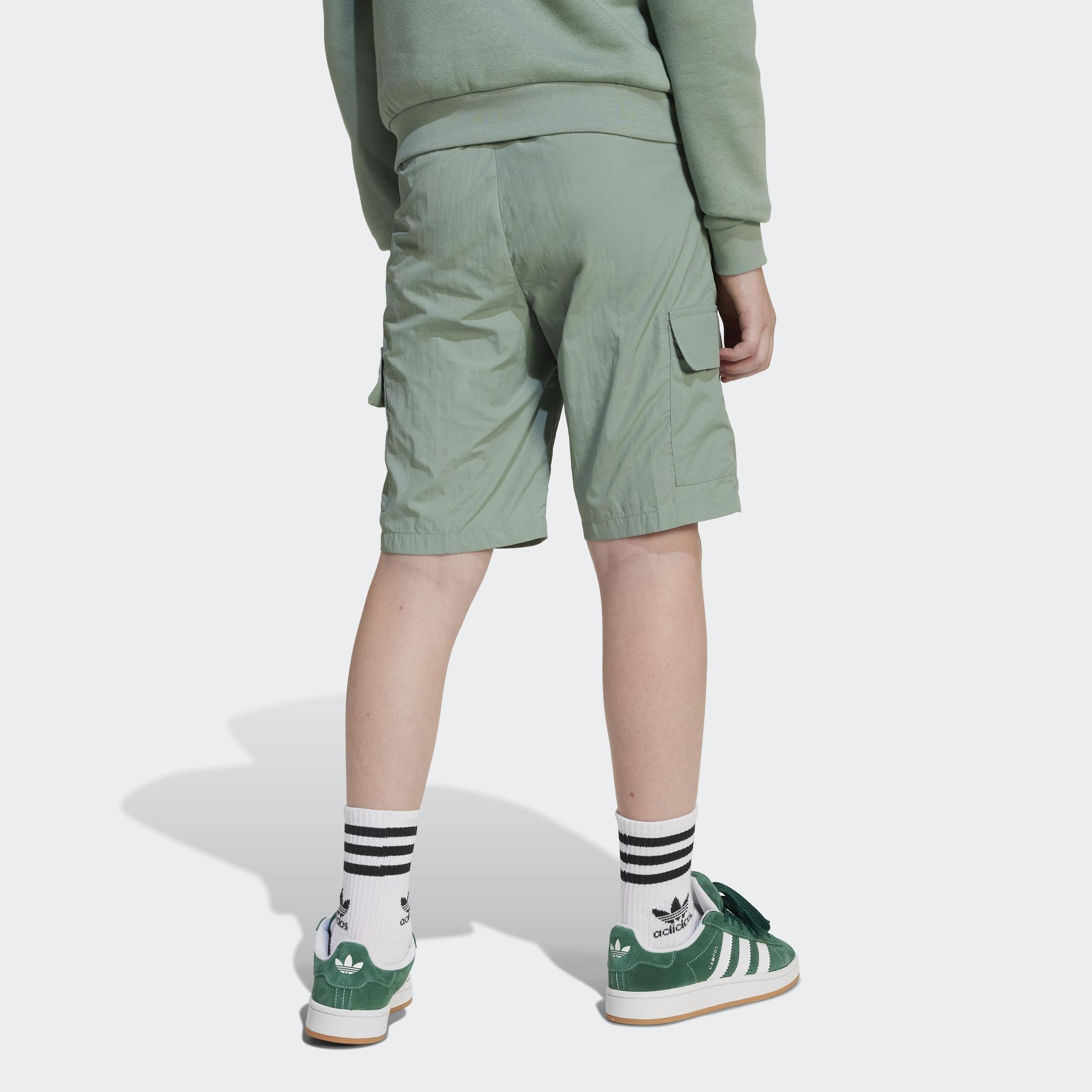 Kids Unisex Cargo Shorts, Green, A901_ONE, large image number 1