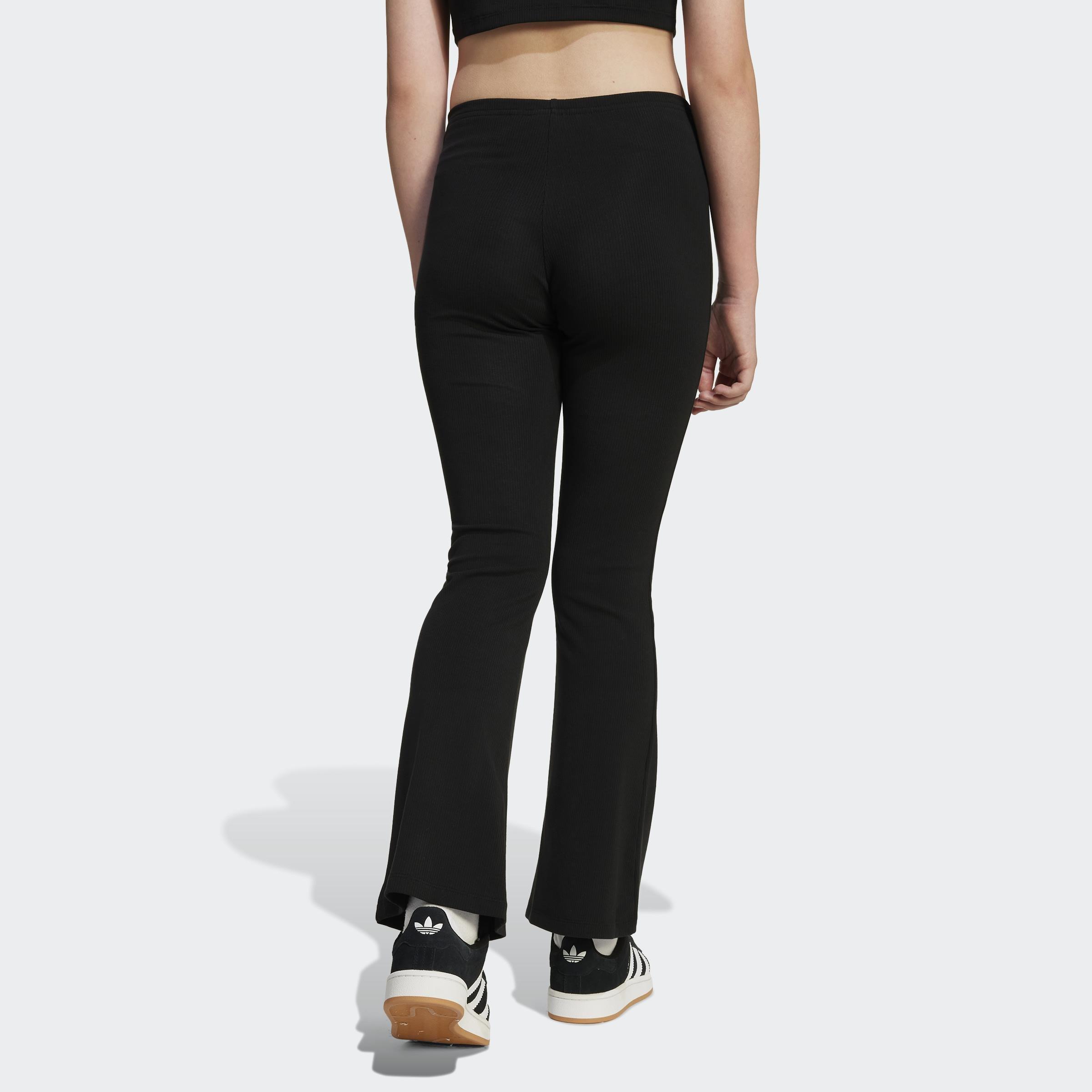 Kids Ribbed Flared Pants, Black, A901_ONE, large image number 3