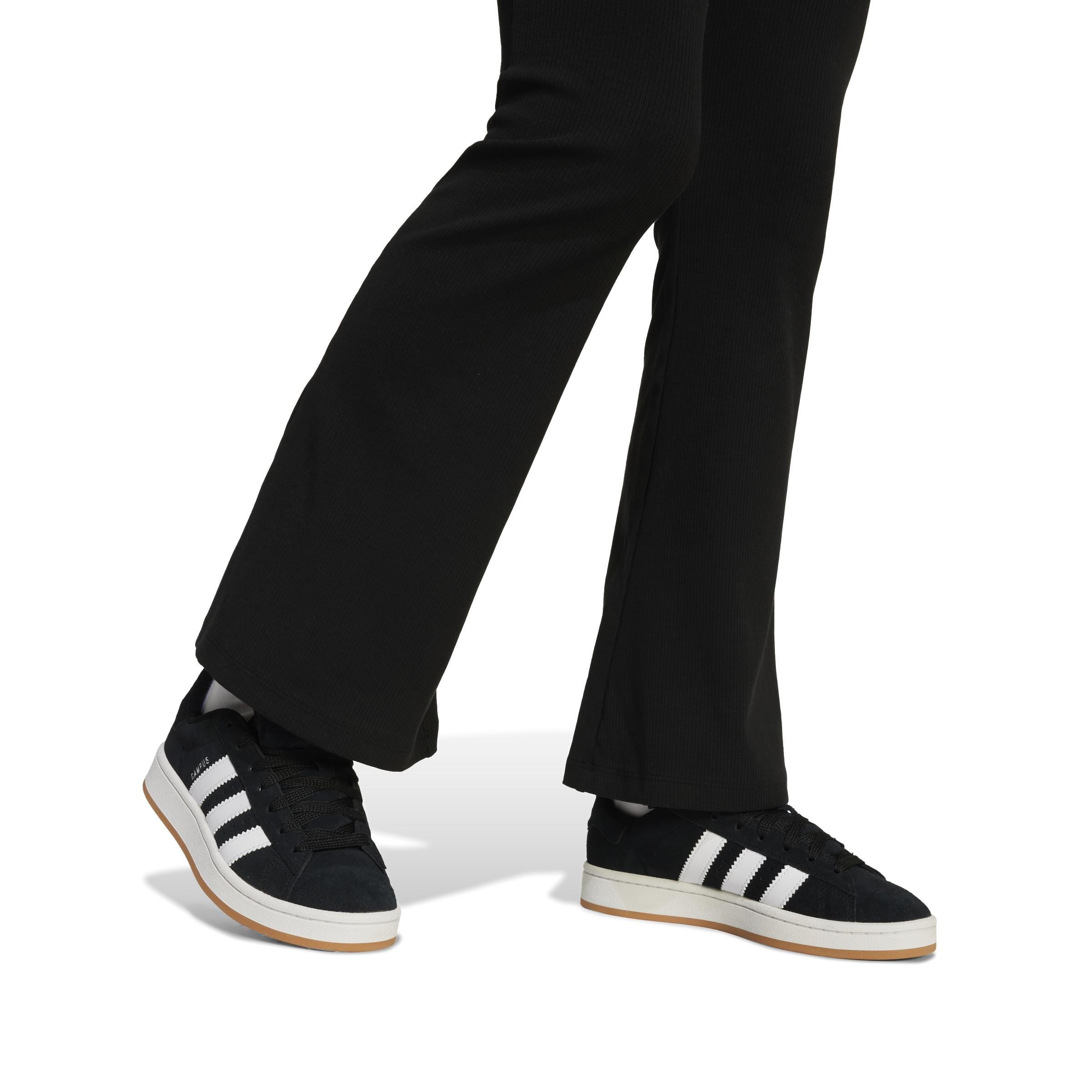 Kids Ribbed Flared Pants, Black, A901_ONE, large image number 4