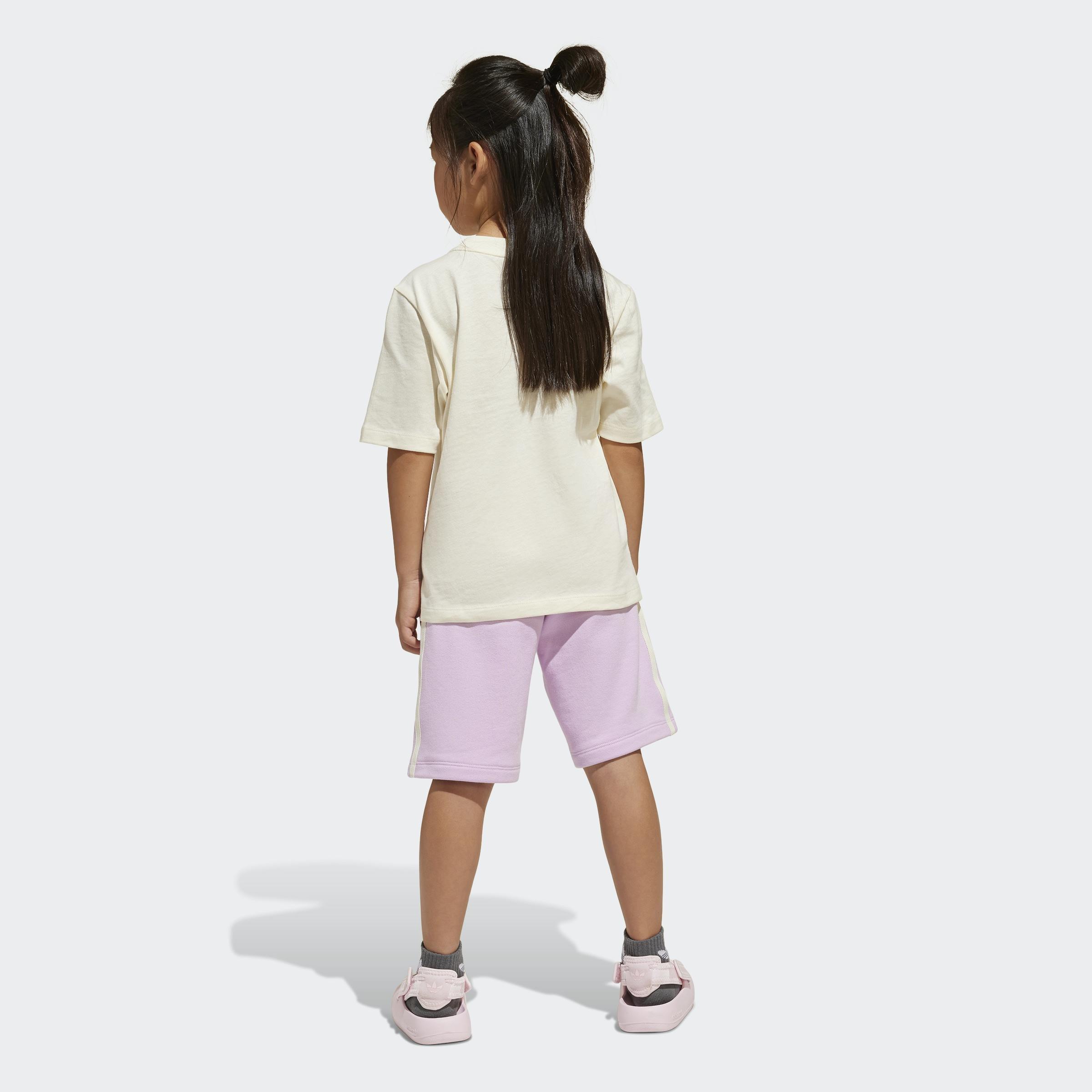 Kids Unisex Shorts and Tee Set, Beige, A901_ONE, large image number 3