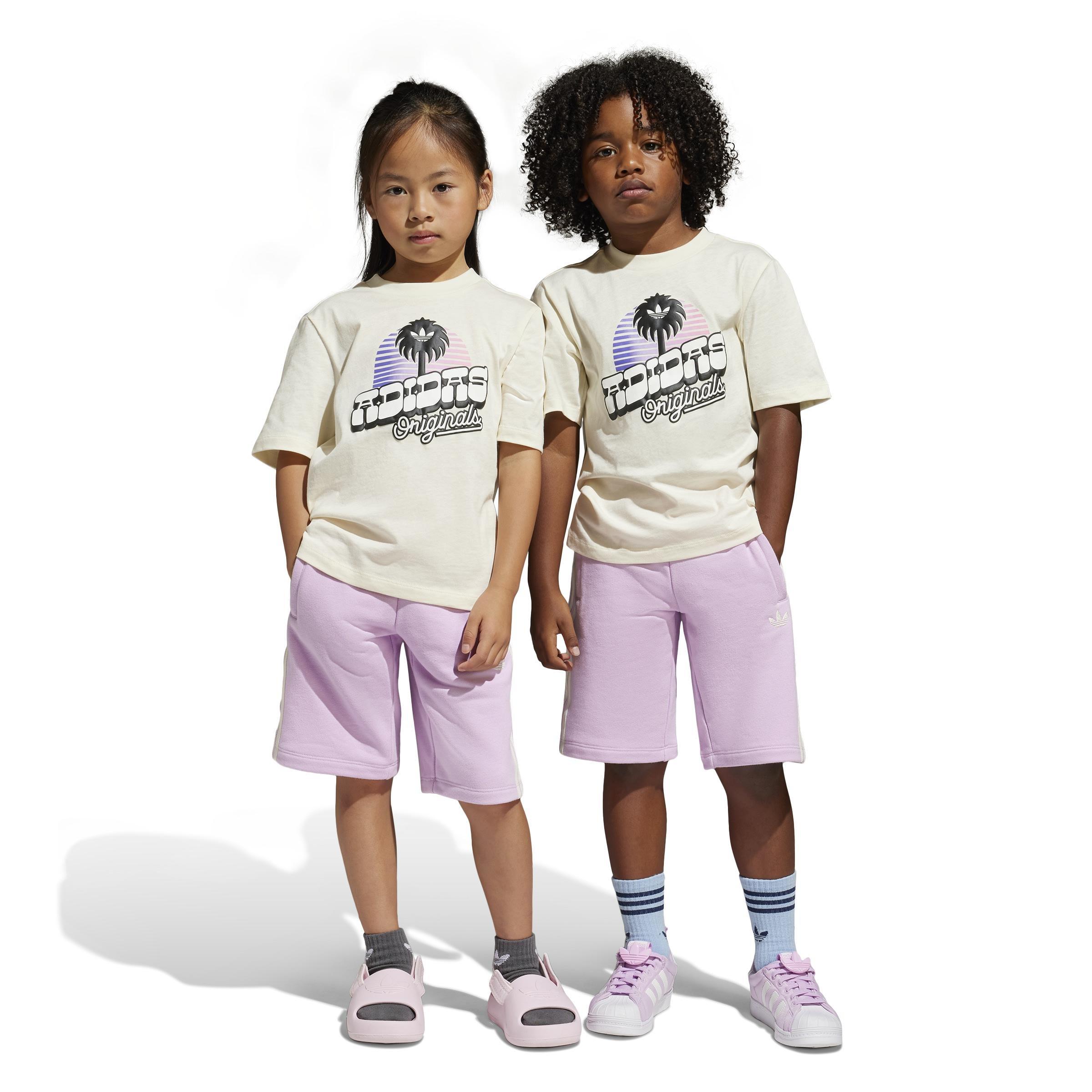 Kids Unisex Shorts and Tee Set, Beige, A901_ONE, large image number 11