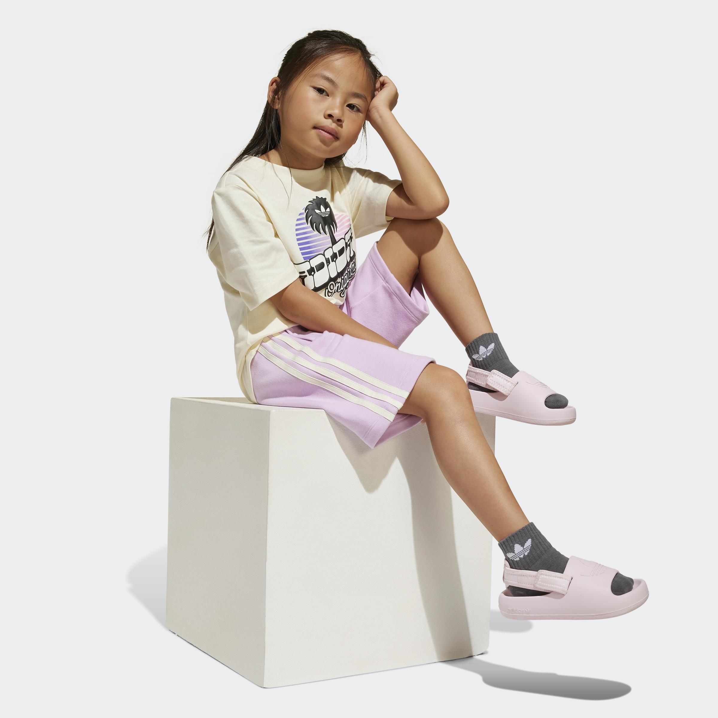 Kids Unisex Shorts and Tee Set, Beige, A901_ONE, large image number 14