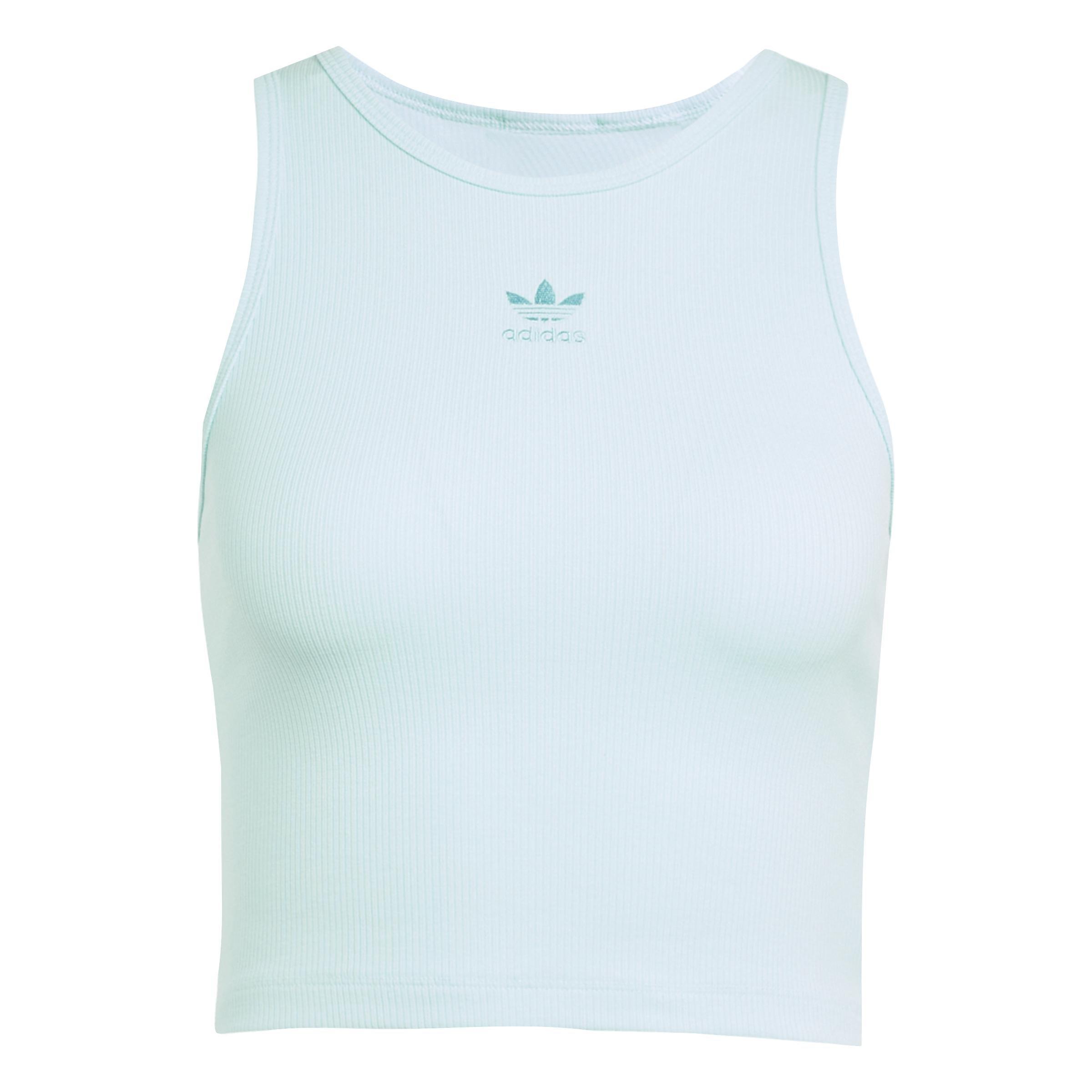 Essentials Ribbed Tank Top, Turquoise, A901_ONE, large image number 0