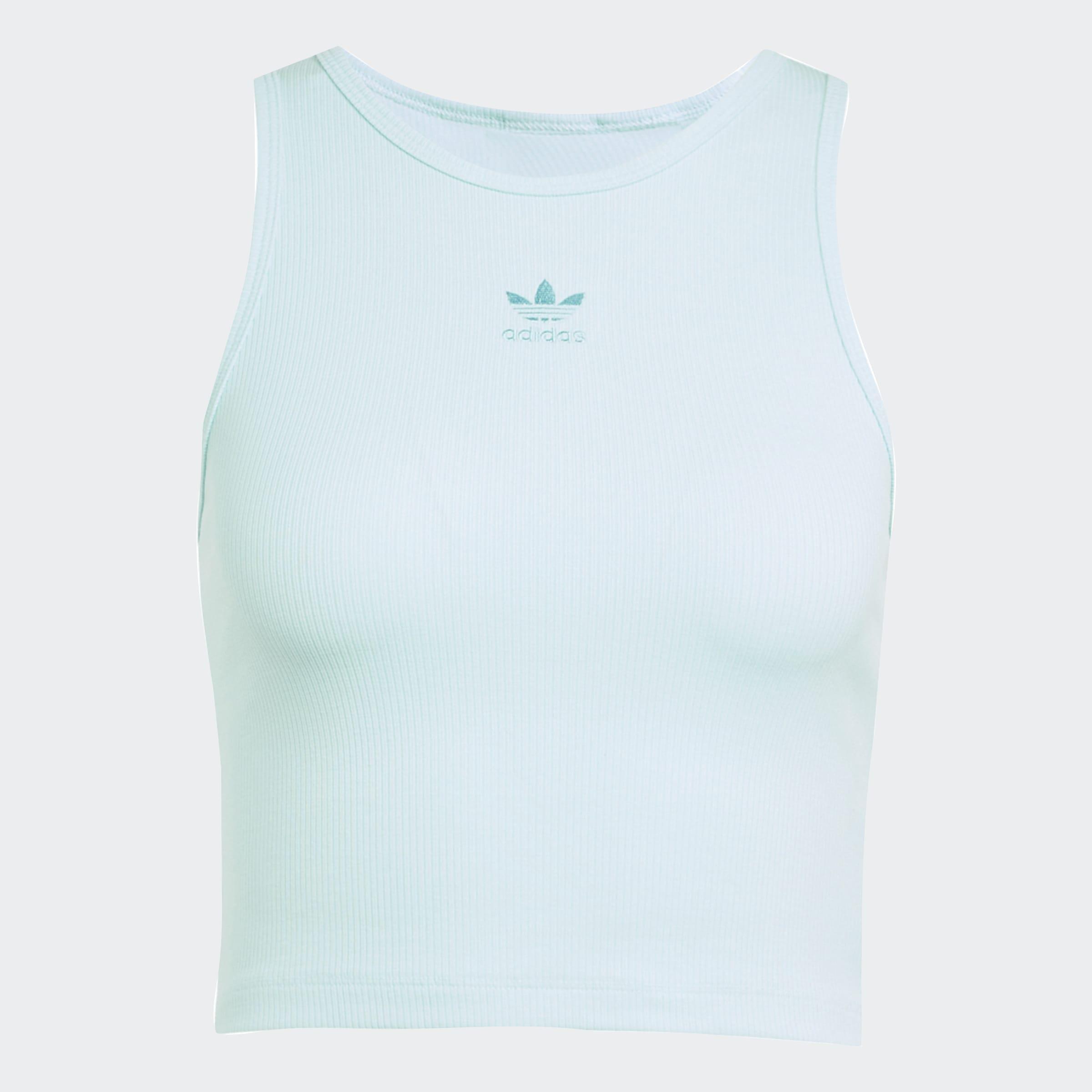 Essentials Ribbed Tank Top, Turquoise, A901_ONE, large image number 1