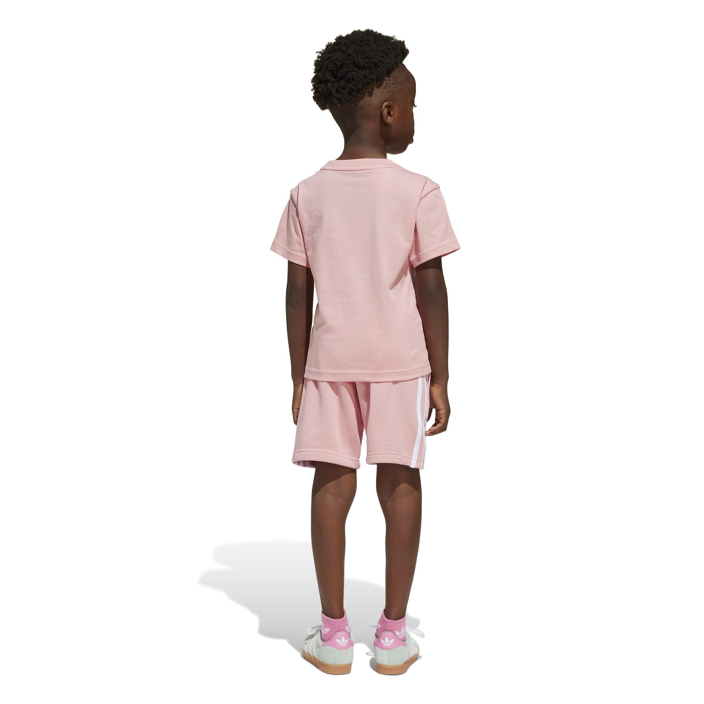 Kids Unisex Adicolor Shorts Tee Set, Pink, , large image number 2