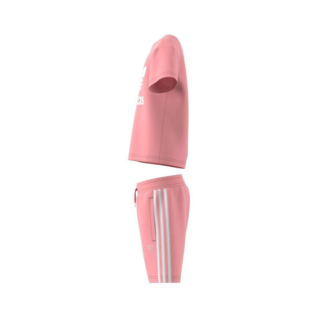 Kids Unisex Adicolor Shorts Tee Set, Pink, , large image number 11