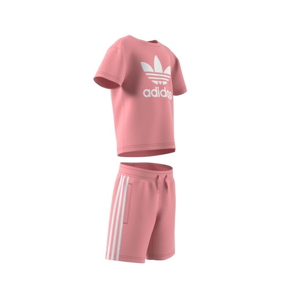 Kids Unisex Adicolor Shorts Tee Set, Pink, , large image number 13