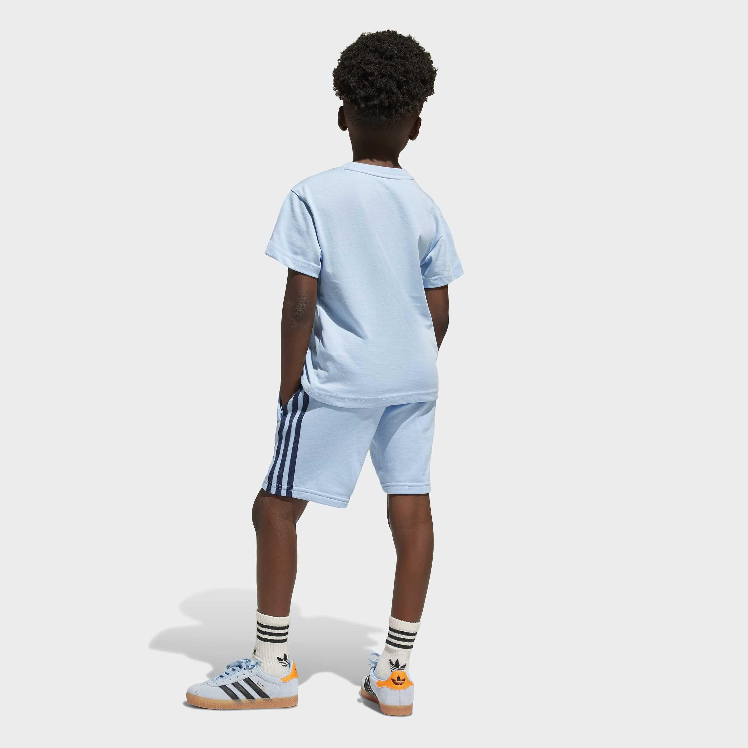 Kids Unisex Adicolor Shorts T-Shirt Set, Blue, , large image number 6