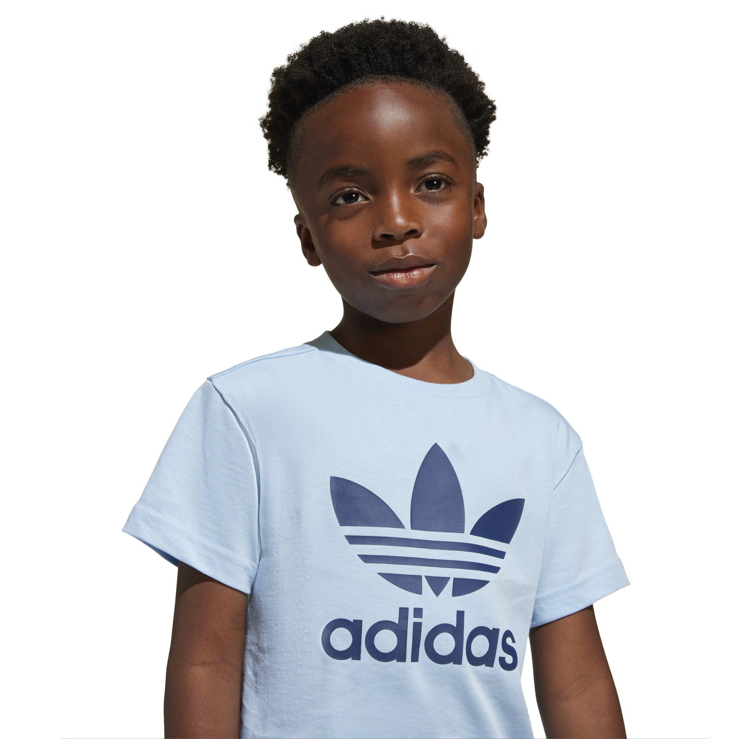Kids Unisex Adicolor Shorts T-Shirt Set, Blue, A901_ONE, large image number 7