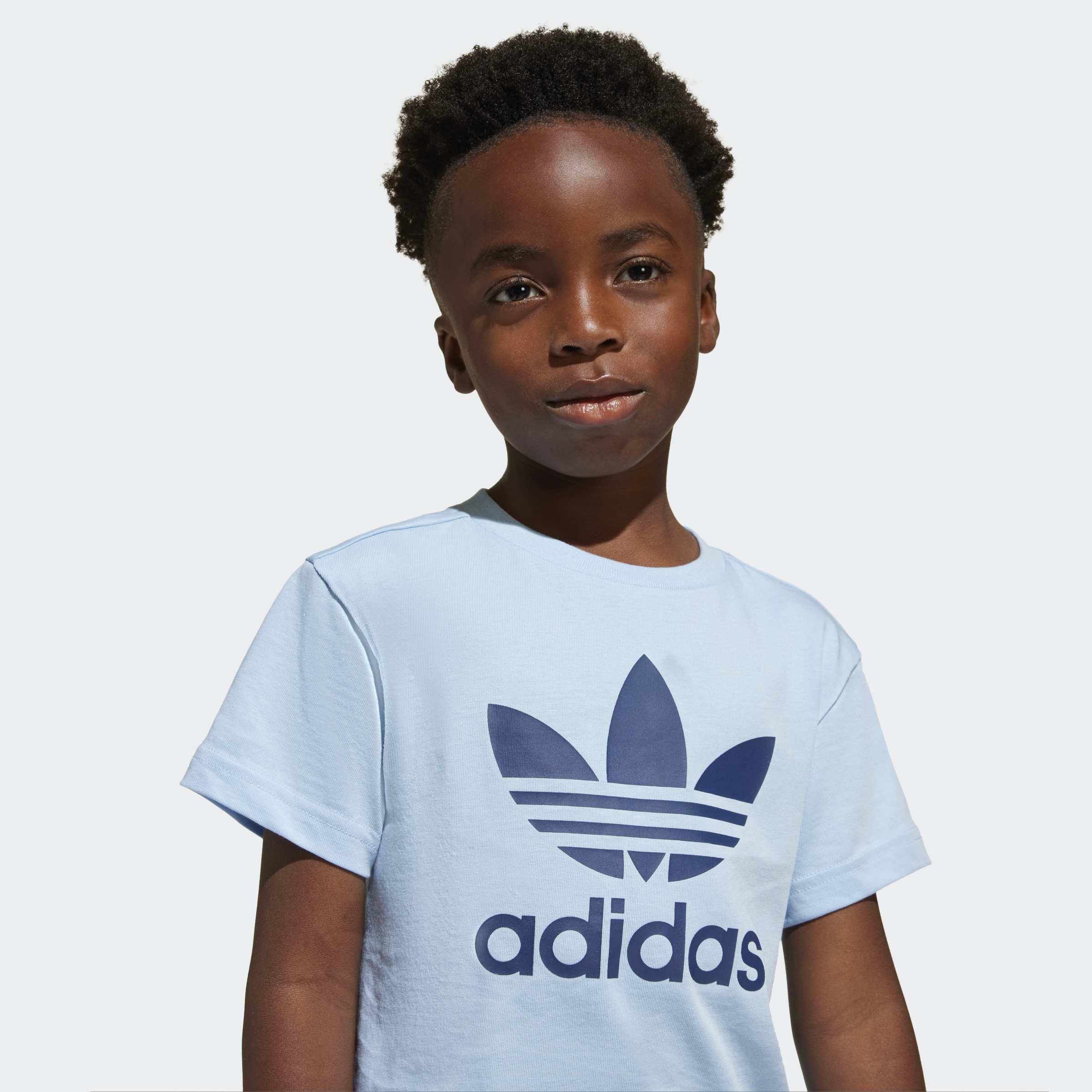 Kids Unisex Adicolor Shorts T-Shirt Set, Blue, , large image number 9