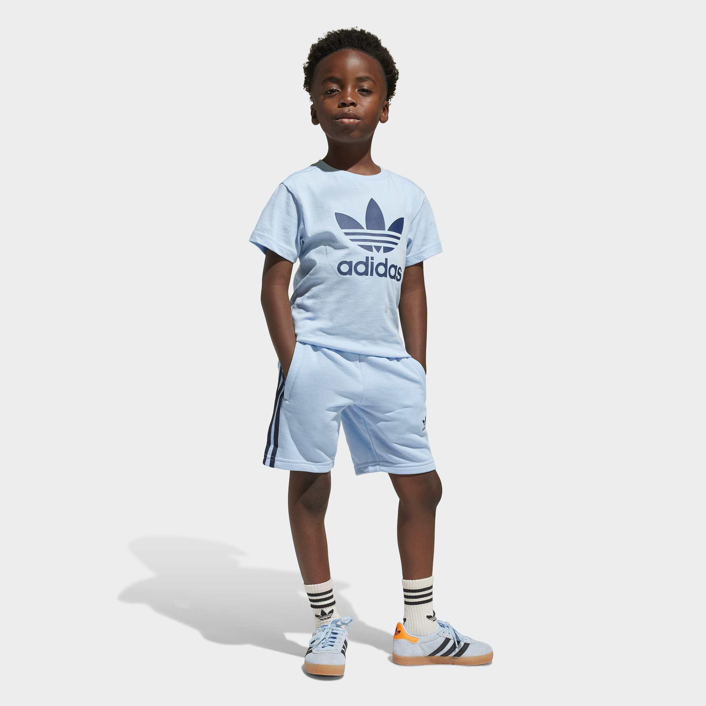 Kids Unisex Adicolor Shorts T-Shirt Set, Blue, A901_ONE, large image number 11