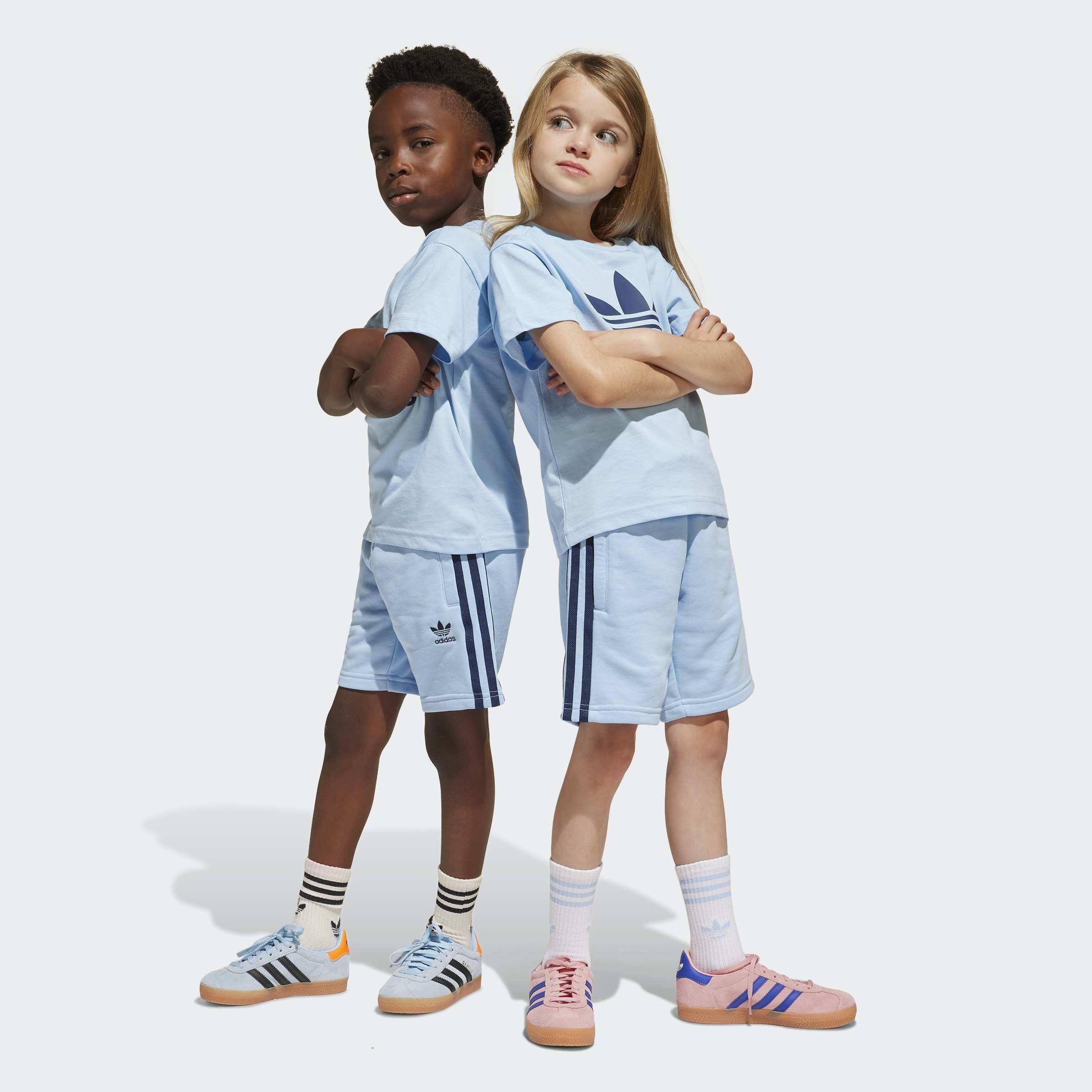 Kids Unisex Adicolor Shorts T-Shirt Set, Blue, A901_ONE, large image number 12