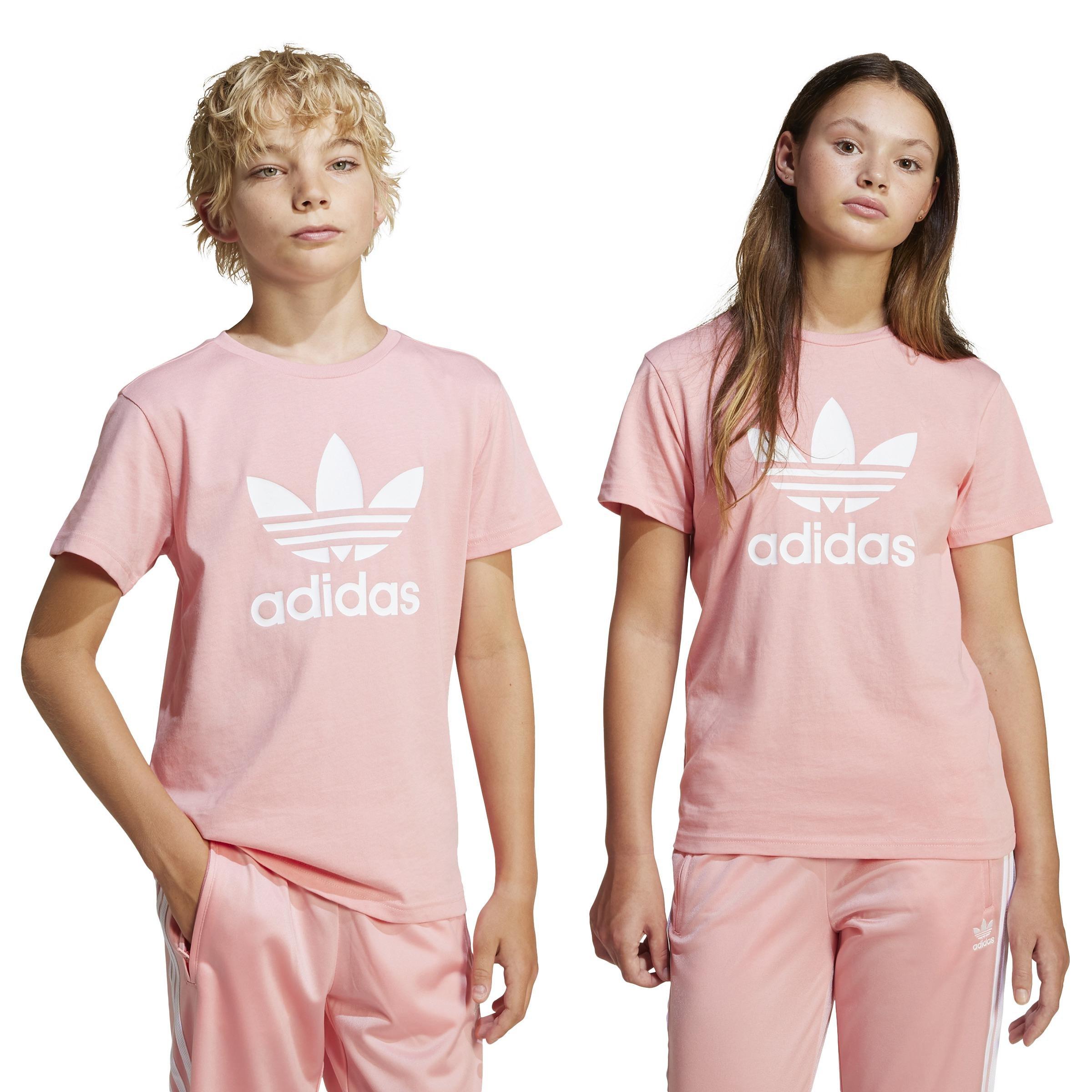 Kids Unisex Adicolor Trefoil T-Shirt, Pink, A901_ONE, large image number 5